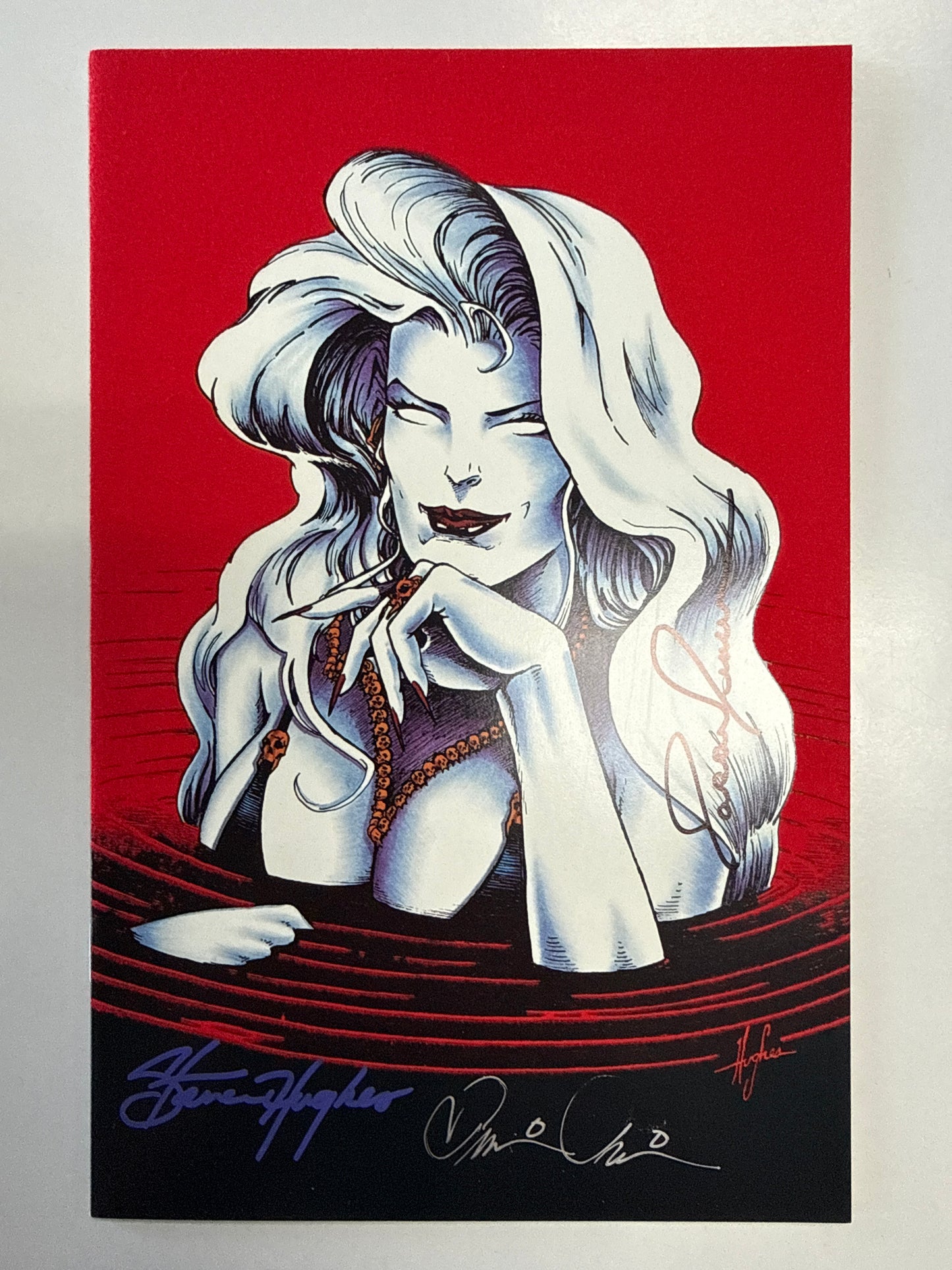 CHAOS COMICS LADY DEATH SWIMSUIT ISSUE #1 VELVET ISSUE TRIPLE SIGNATURE WITH COA
