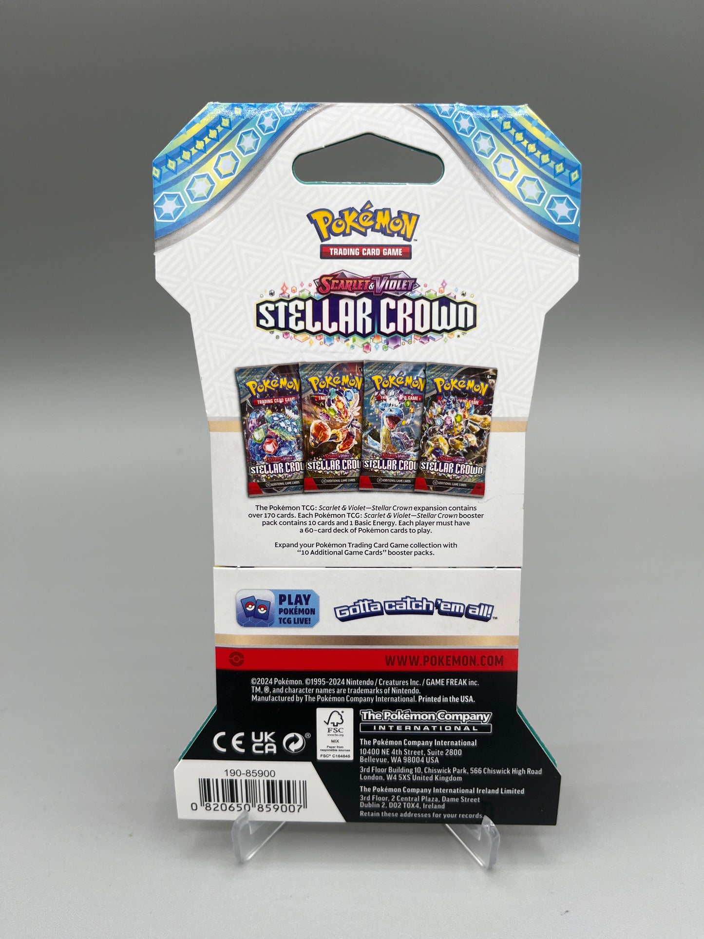 Pokemon trading card game Scarlet & Violet Stellar Crown Booster Pack
