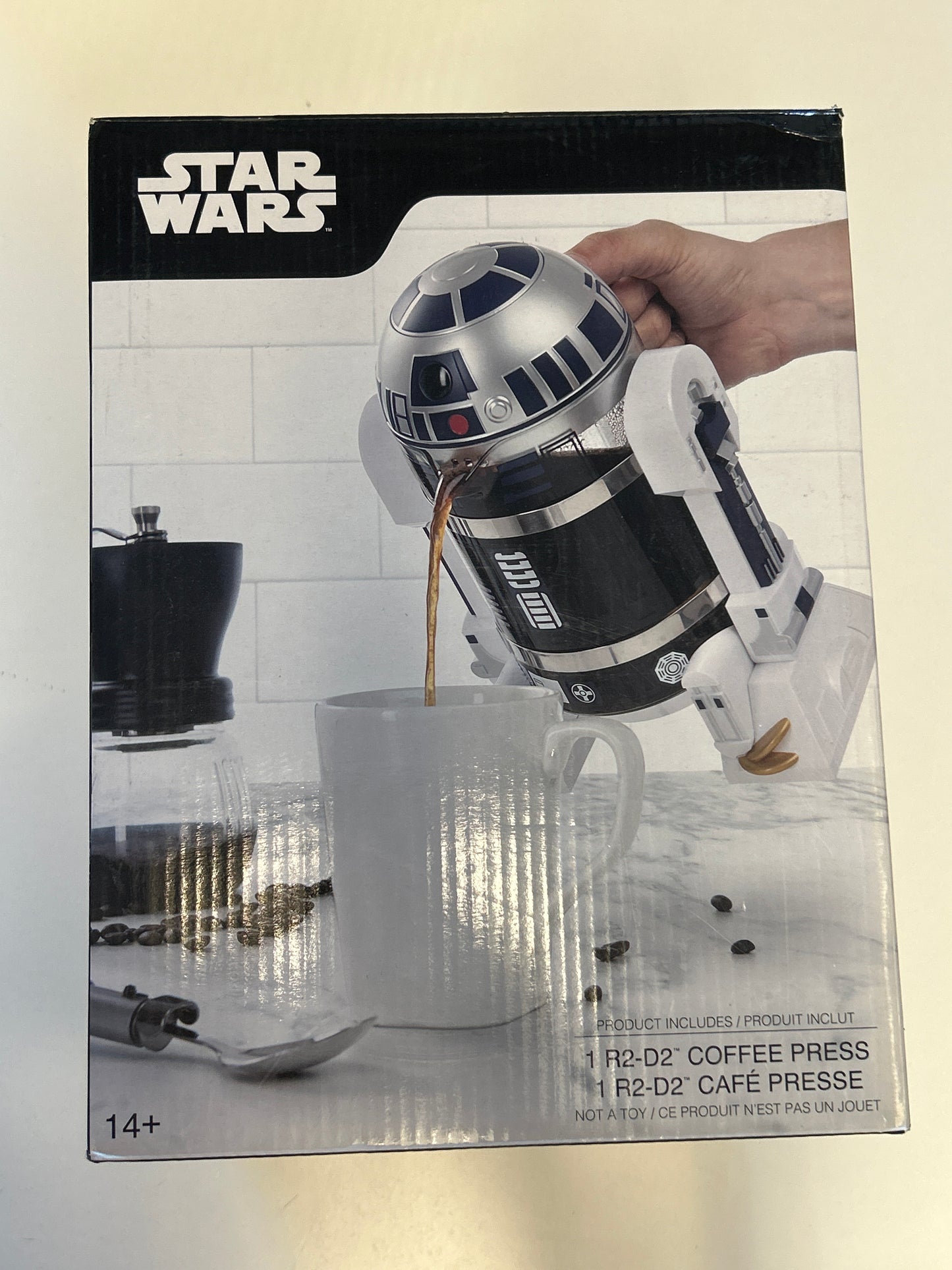 THNIKGEEK DISNEY STAR WARS RD-D2 COFFEE PRESS OPEN BOX