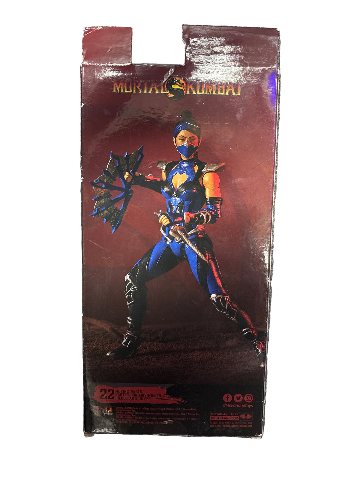 MCFARLANE TOYS MORTAL KOMBAT KITANA EDENIAN BLUE ACTION FIGURE