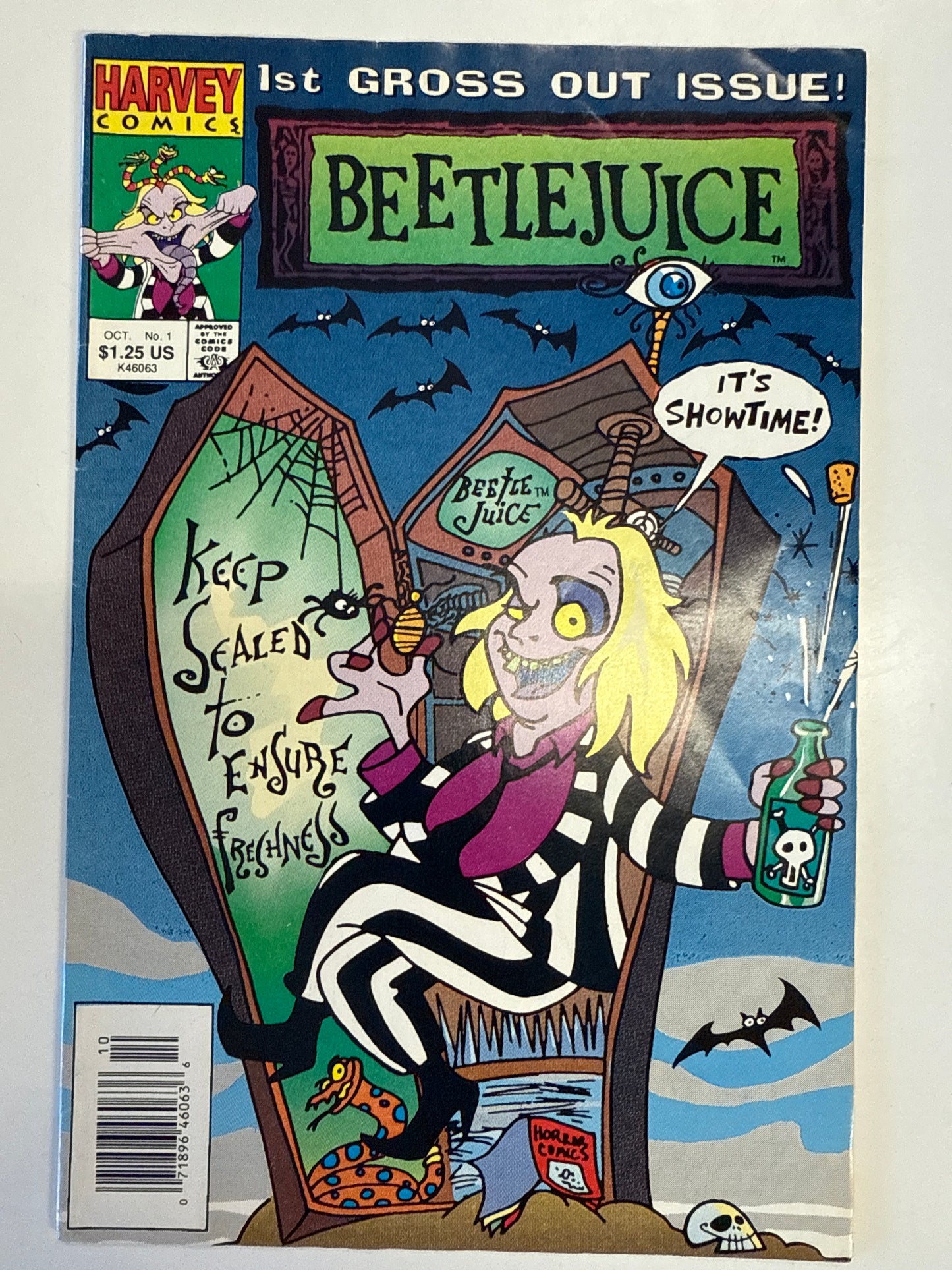HARVEY COMICS BEETLEJUICE #1 1ST GROSS OUT ISSUE
