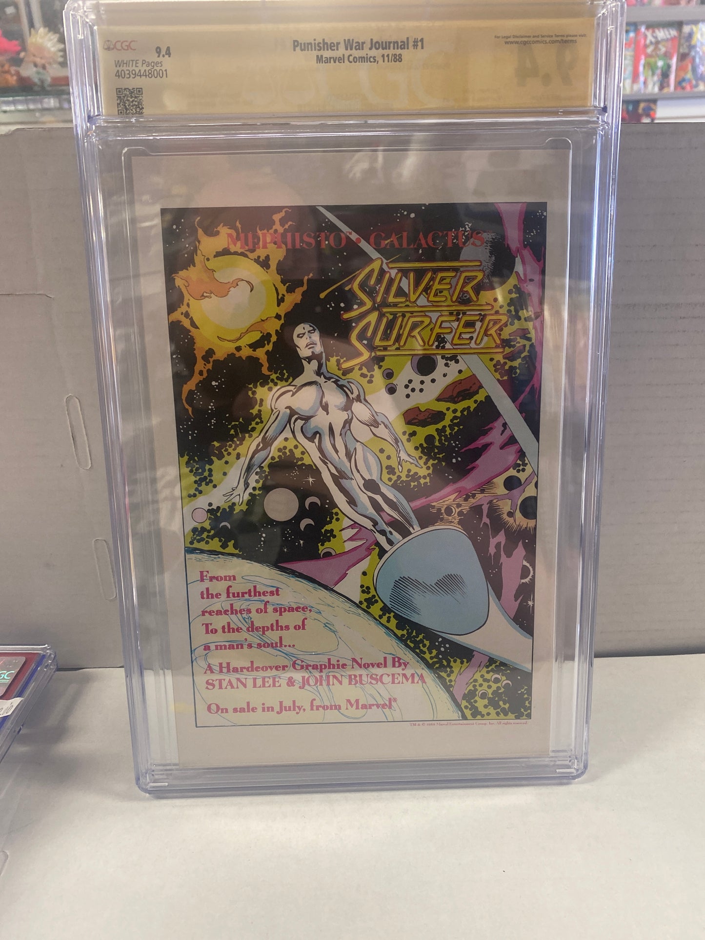 MARVEL COMICS PUNISHER WAR JOURNAL #1 (1988) ORGIN OF THE PUNISHER SIGNED BY GERRY CONWAY JIM LEE AND SCOTT WILLIAMS SS CGC 9.4 WP