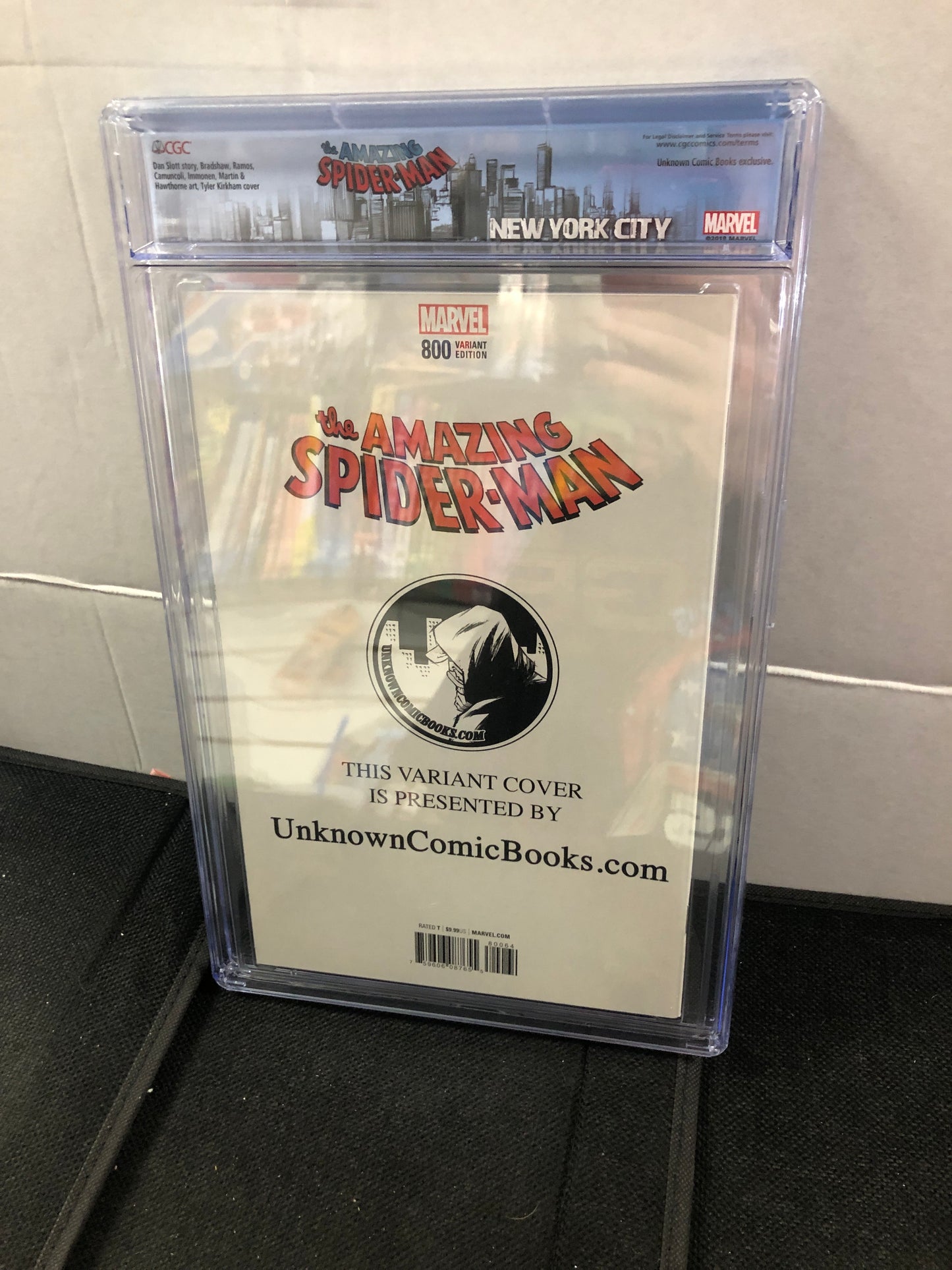 MARVEL COMICS AMAZING SPIDER-MAN #800 (2018) KIRKHAM VARIANT COVER UNKNOWN COMICS EXCLUSIVE CGC 9.4 WP