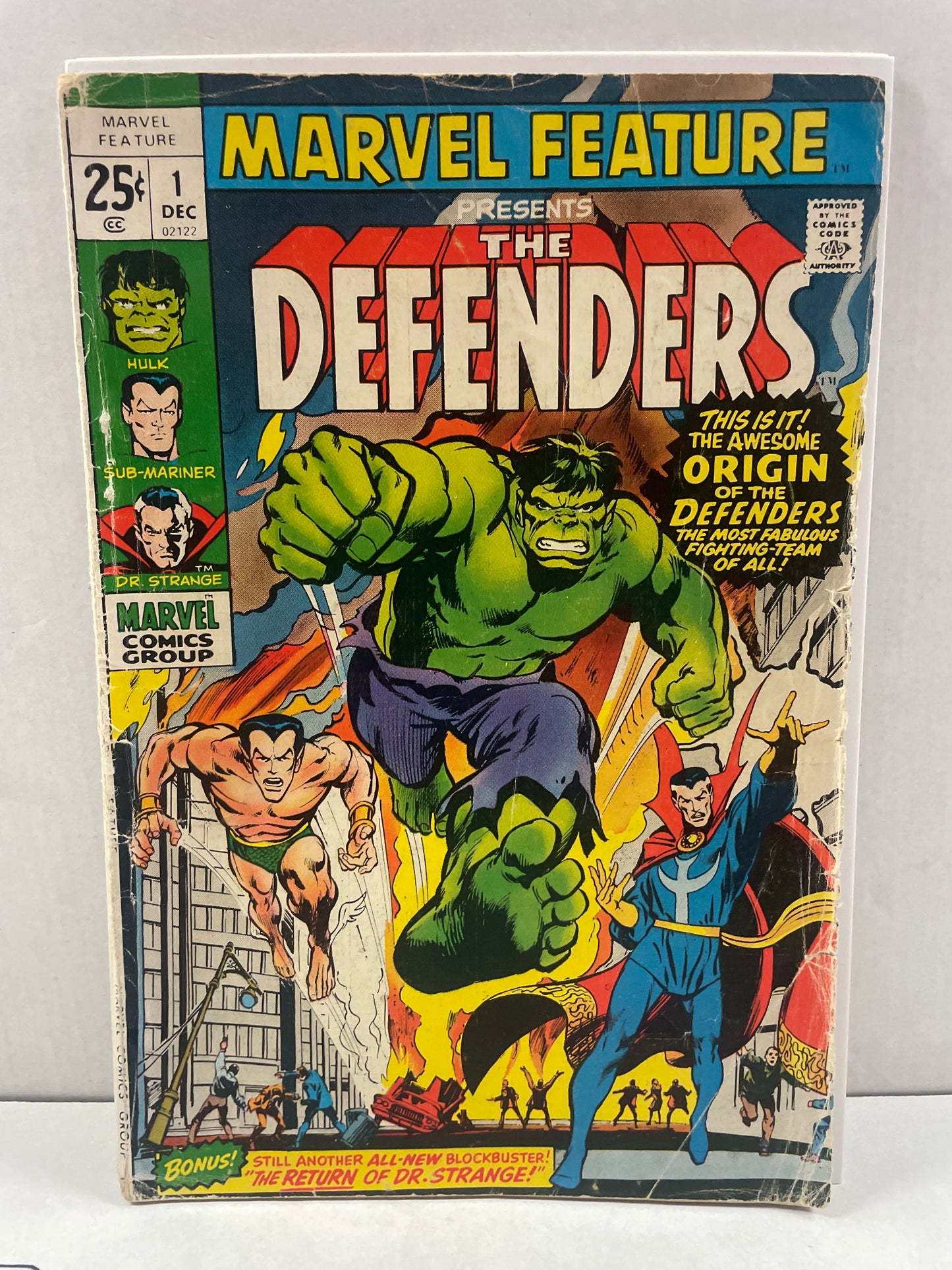MARVEL FEATURE #1 (SILVER AGE MARVEL KEY, 1971 NEAL ADAMS COVER!) 1st APPEARANCE OF THE DEFENDERS