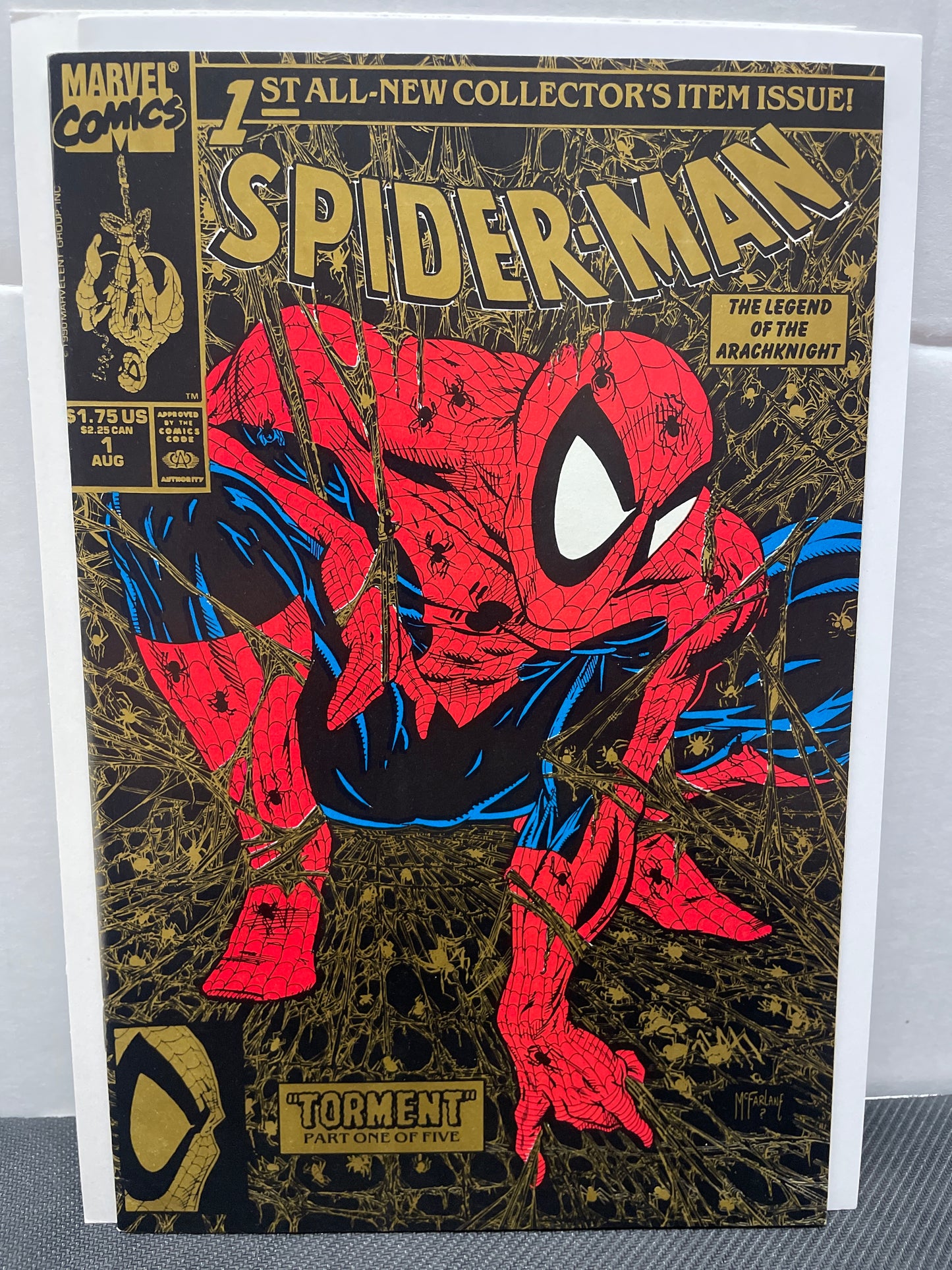 SPIDER-MAN #1 GOLD VARIANT (1990, TODD MCFARLANE KEY!) NM BEAUTY!