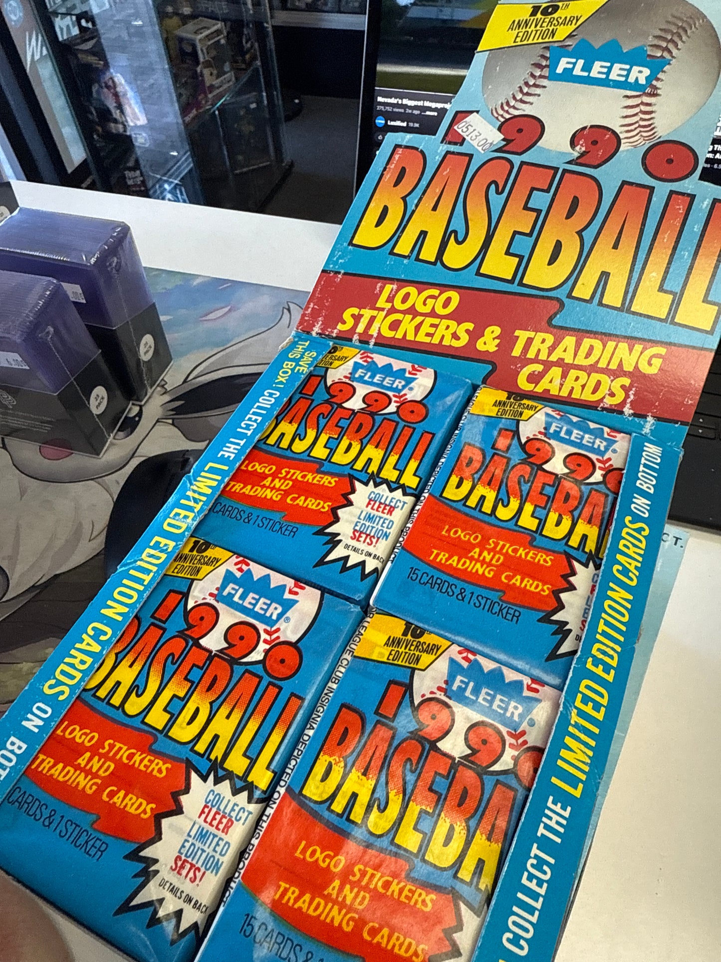 Fleer 1990 MAJOR LEAGUE BASEBALL CARDS BOX packs