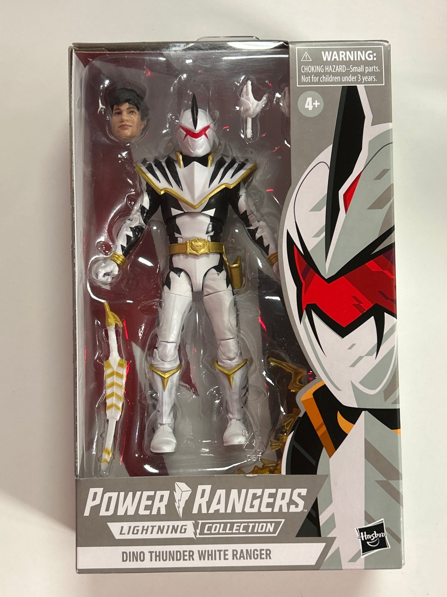HASBRO POWER RANGERS LIGHTING COLLECTION DINO THUNDER WHITE RANGER NEW IN GOOD CONDITION BOX