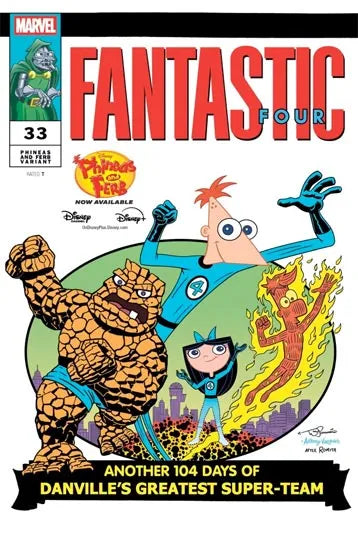MARVEL COMICS FANTASTIC FOUR #33 FANTATIC ZERO PHINEAS AND FERB VARIANT