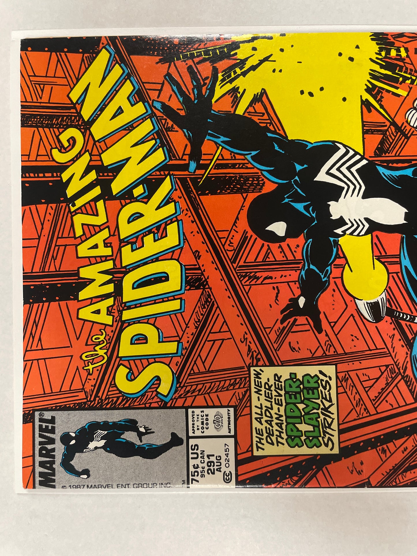 THE AMAZING SPIDER-MAN #291 NM- BEAUTY! (1987 VHTF MARVEL MARK JEWELERS VARIANT COMIC) SPIDER-SLAYER COVER!