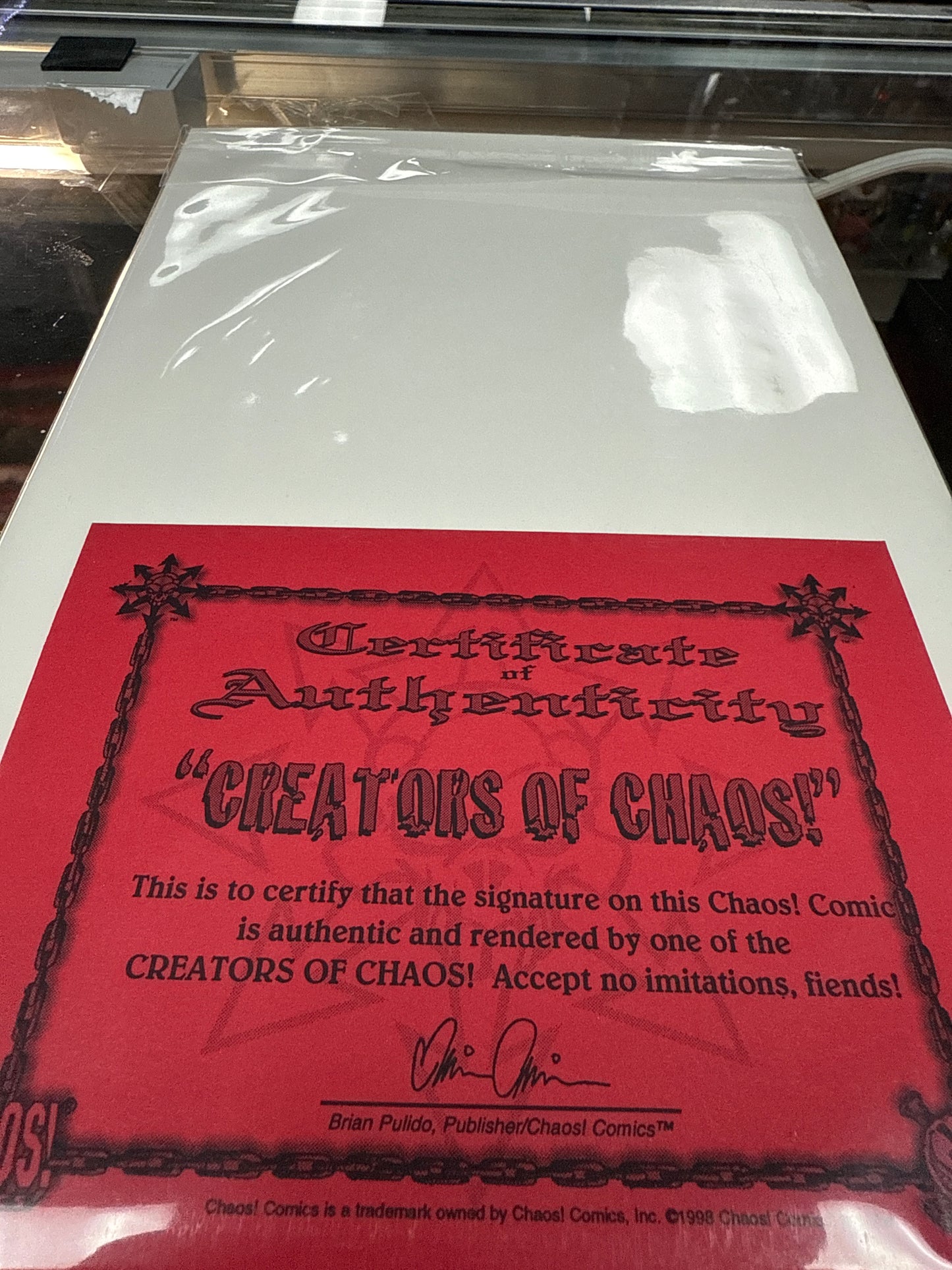 CHAOS COMICS PURGITORI RED FOIL COVER #1 DOUBLE SIGNED! RARE MINTY CONDITION