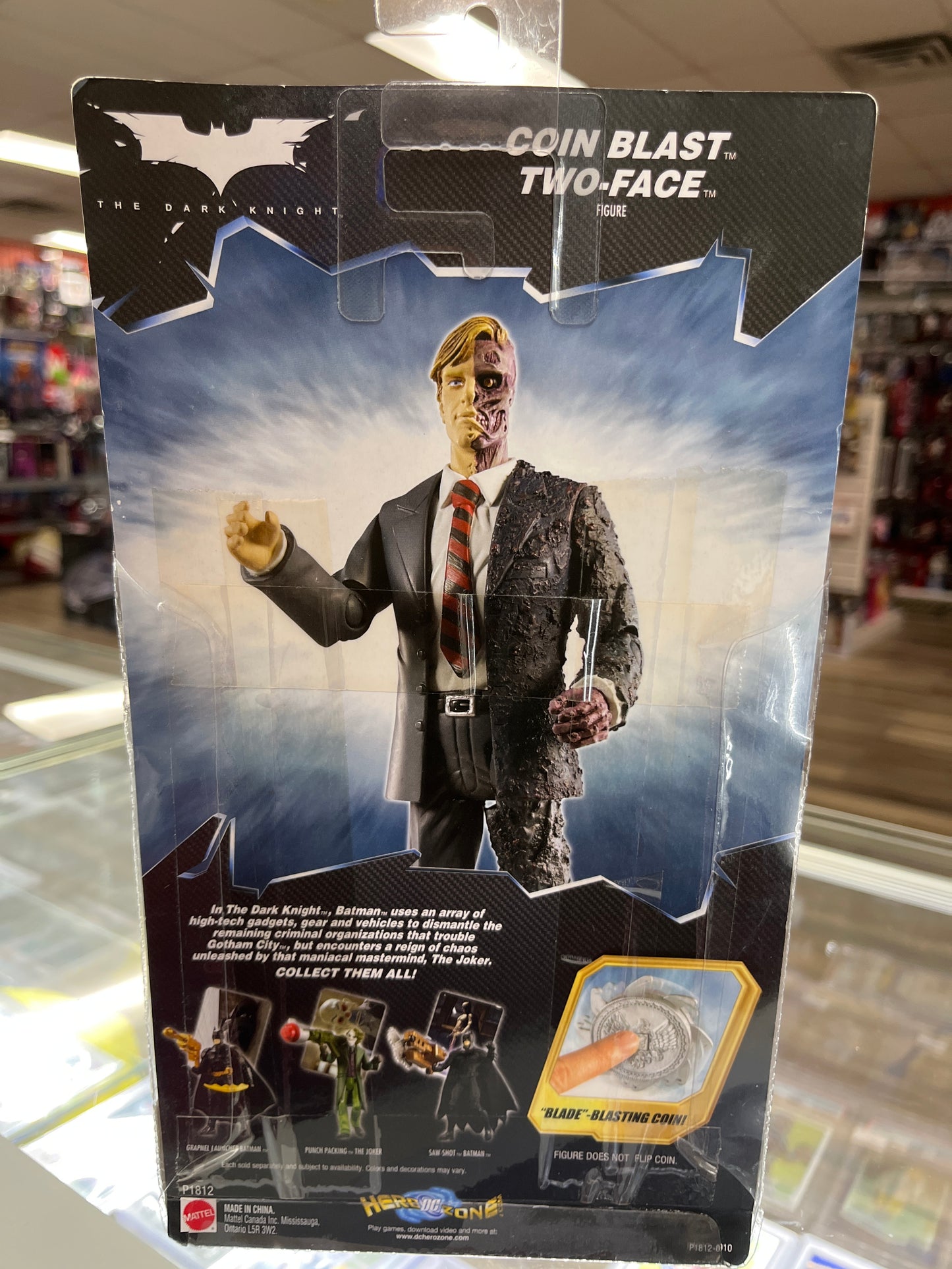 DC THE DARJ KNIGHT COIN BLAST TWO-FACE ACTION FIGURE