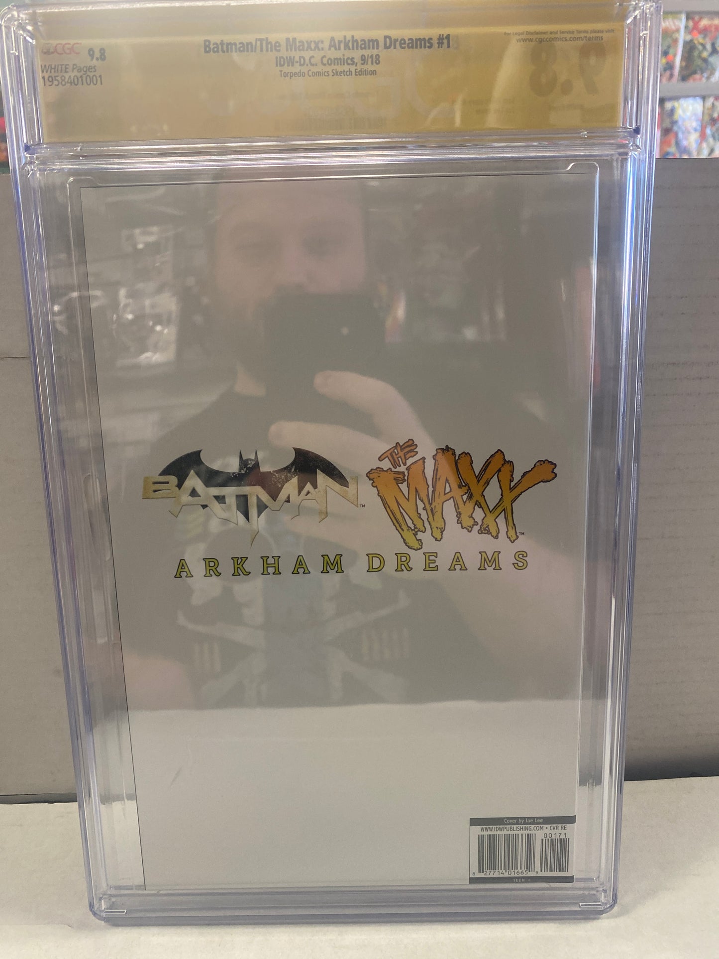 IDW/DC COMICS THE MAXX ARKHAM DREAMS #1 (2018) TORPEDO COMICS SKETCH EDITION SIGNED AND SKETCHED BY JAE LEE SS CGC 9.8 WP