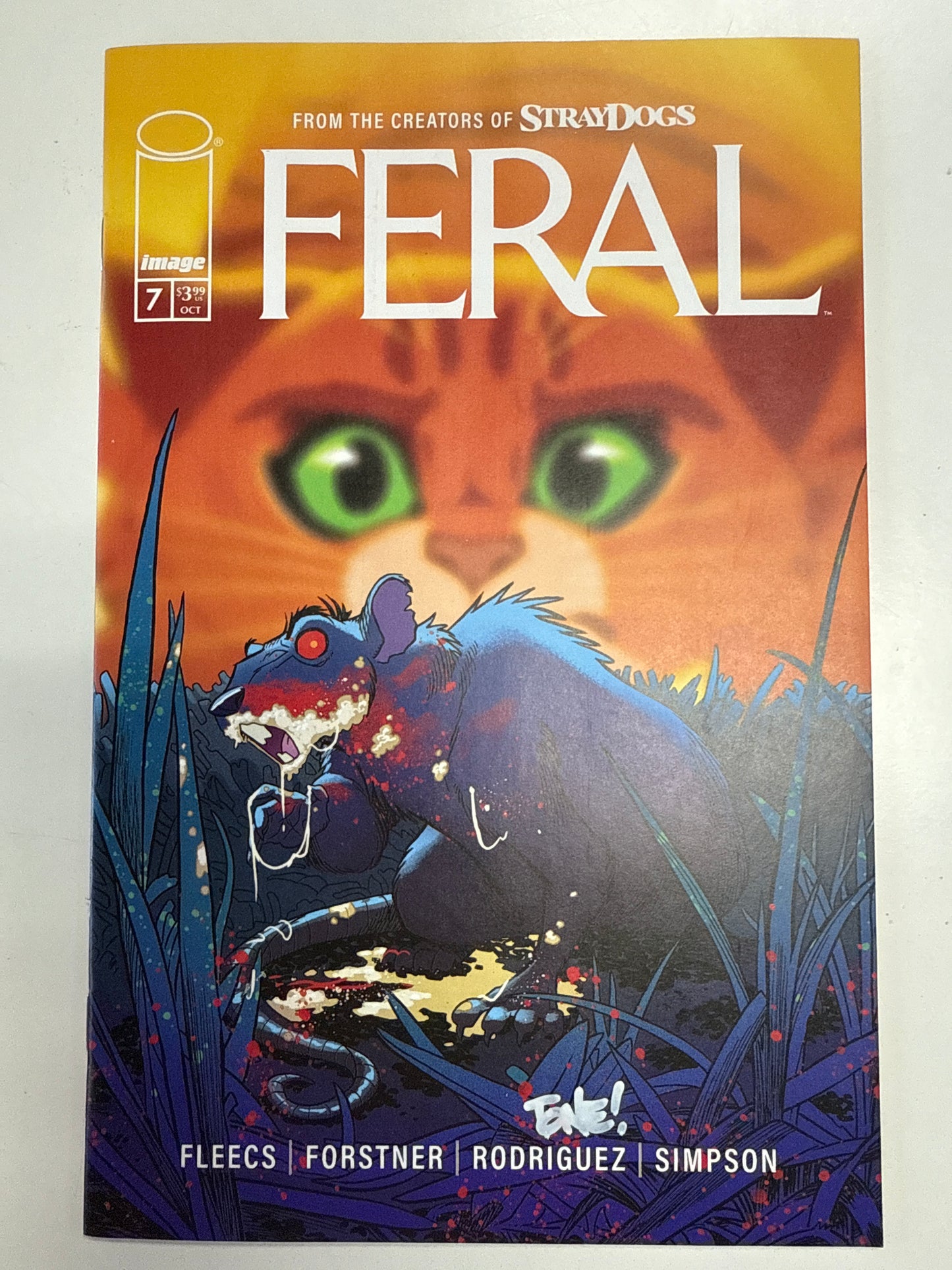 IMAGE COMICS FERAL #7 FIRST PRINT SIGNED BY TONE RODRIGUEZ