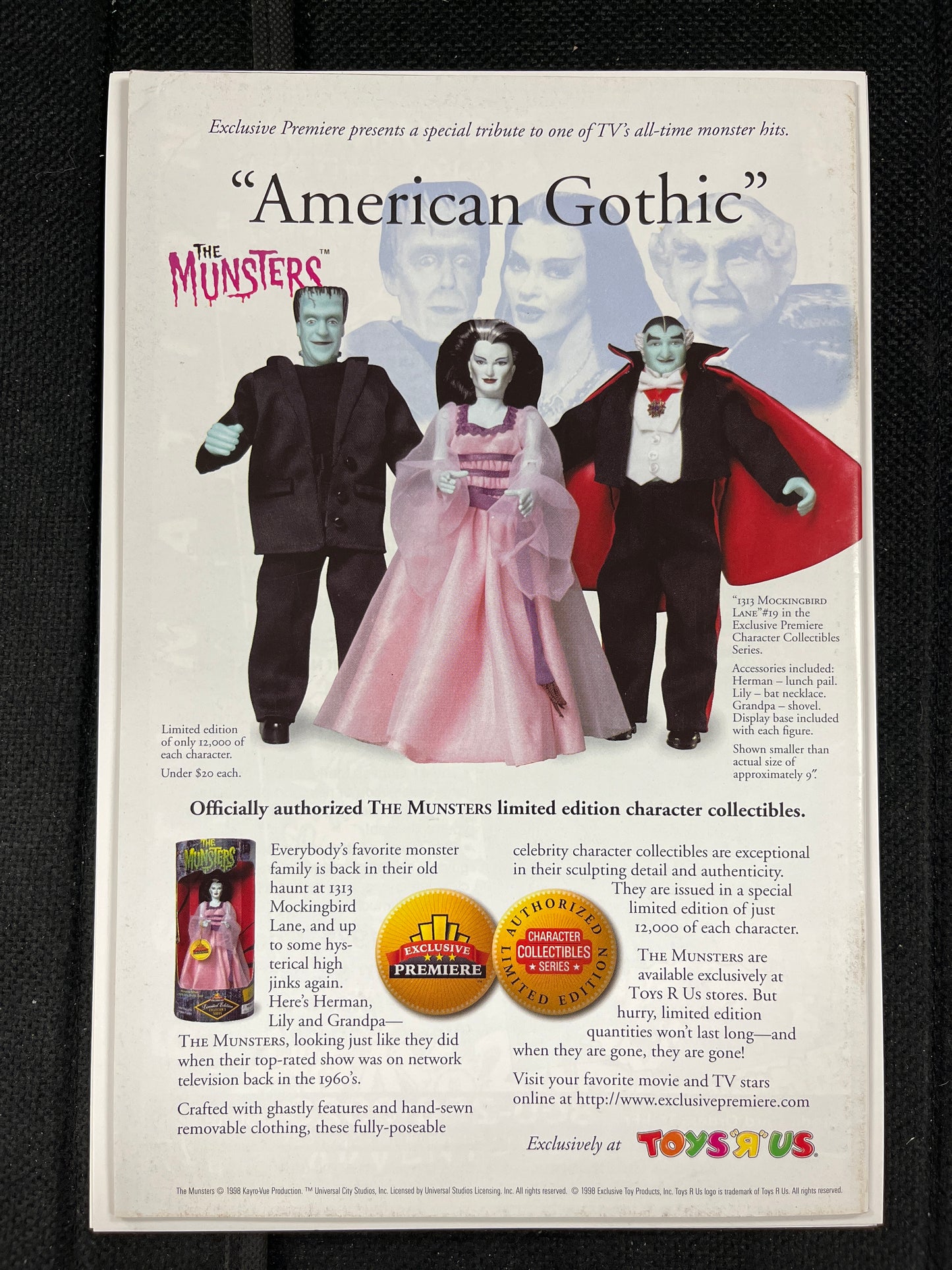 THE MUNSTERS #4 VF/NM (1998, TV COMICS - HTF!) SIGNED BY BUTCH PATRICK! WOW!