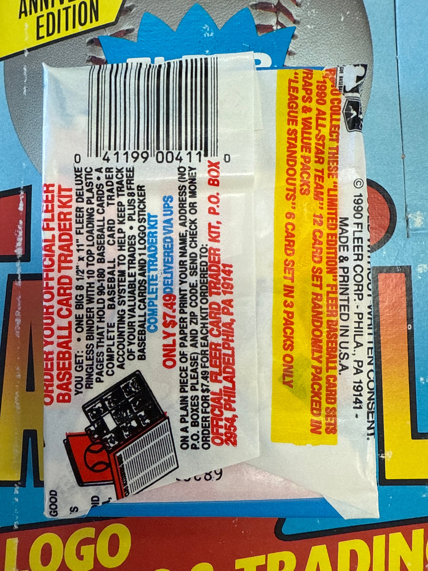 Fleer 1990 MAJOR LEAGUE BASEBALL CARDS BOX packs