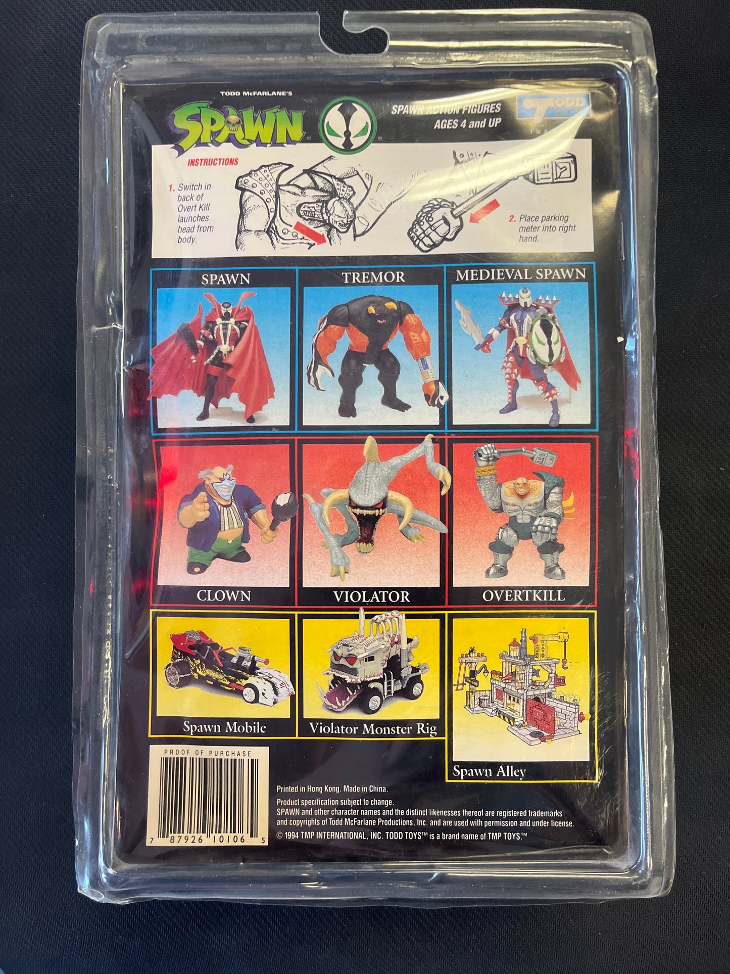 SPAWN FIGURE NIB OVERTKILL (1994, NEW & SEALED!)