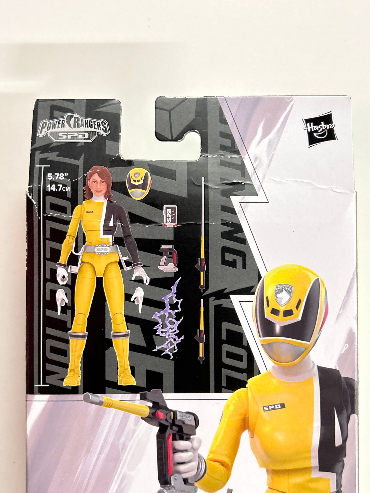 HASBRO POWER RANGERS LIGHTING COLLECTION S.P.D YELLOW RANGER NEW IN LIGHT PLAY CONDITION BOX