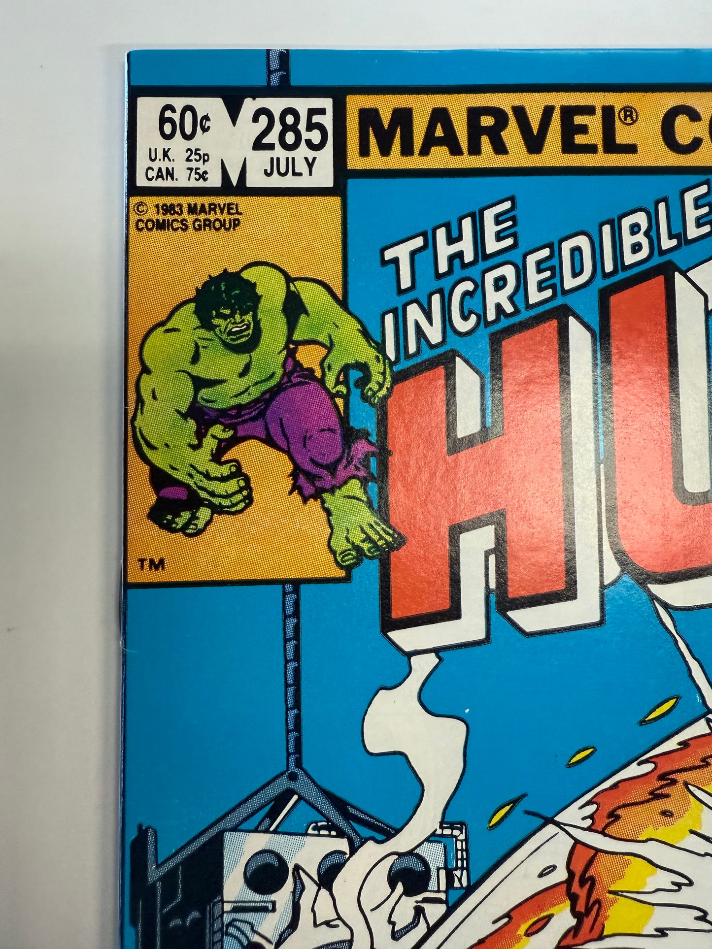 MARVEL COMICS INCREDIBLE HULK #285 silver Direct 1986
