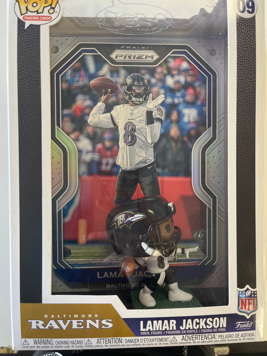 FUNKO POP TRADING CARDS BALTIMORE RAVENS LAMAR JACKSON #09