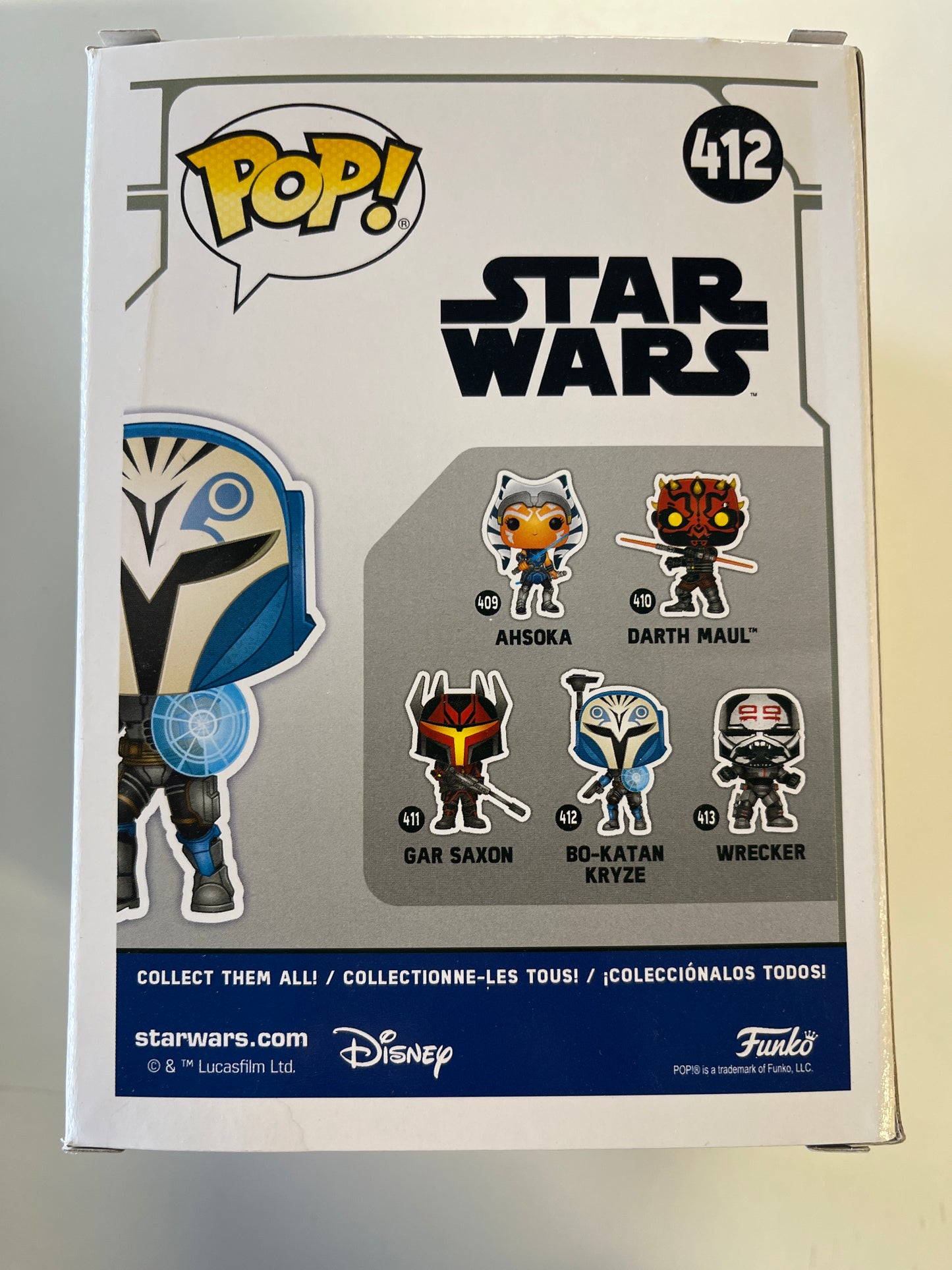 FUNKO POPS STAR WARS #412 BO-KATAN KRYZE BOBBLEHEAD FIGURE