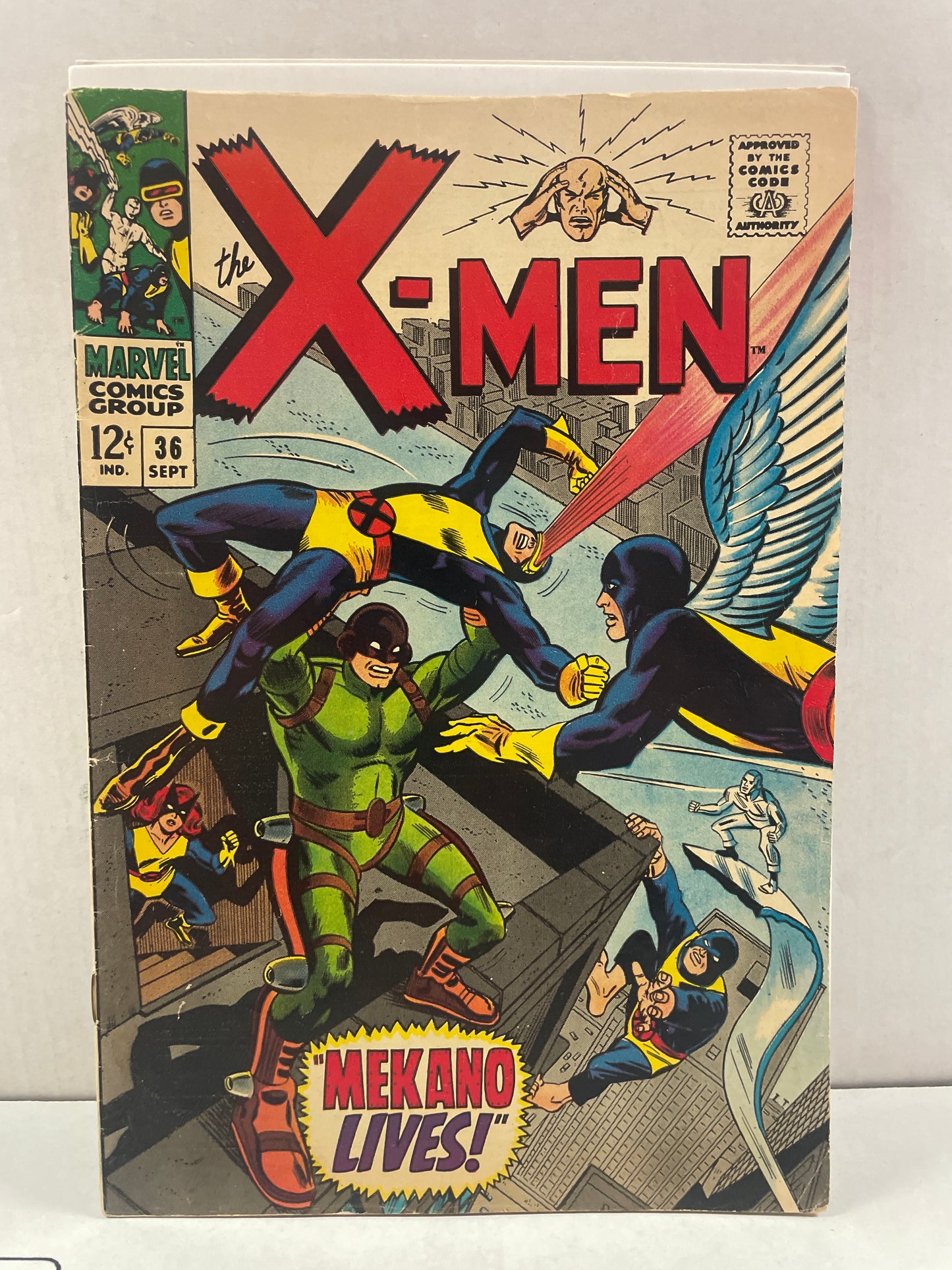THE X-MEN #36 (1967, MARVEL SILVER AGE KEY COMIC, BEAUTY!) 1st MEKANO & 2nd MORPH APPEARANCE! FINE+