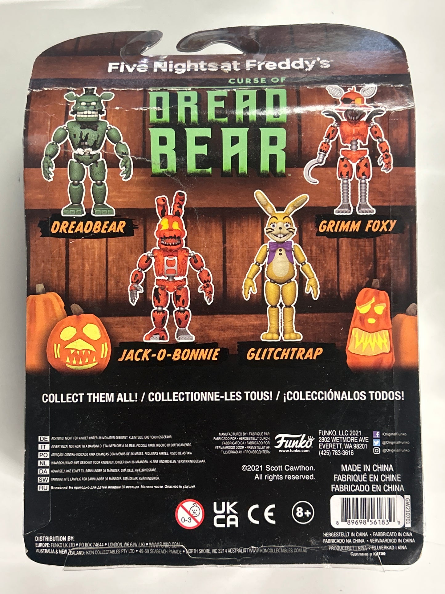 FUNKO FIVE NIGHTS AT FREDDYS CAPTAIN FOXY CURSE OF DREAD BEAR NEW IN BOX (2021)