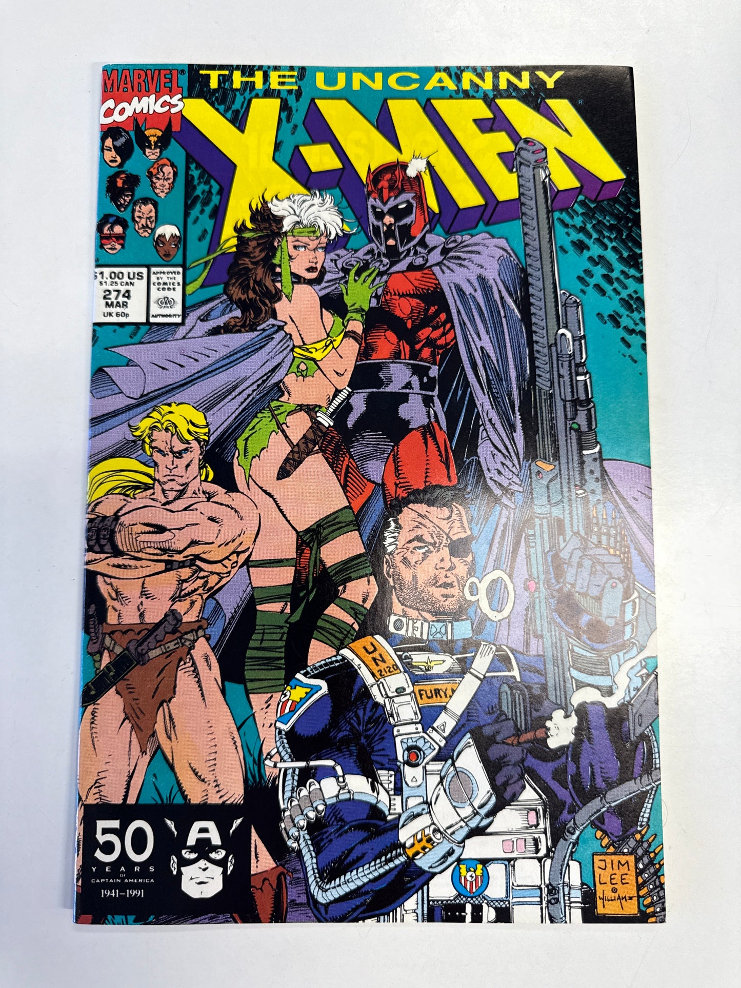 MARVEL COMICS UNCANNY X-MEN #274 ICONIC MAGNETO COVER 50 year anniversary JIM LEE COVER