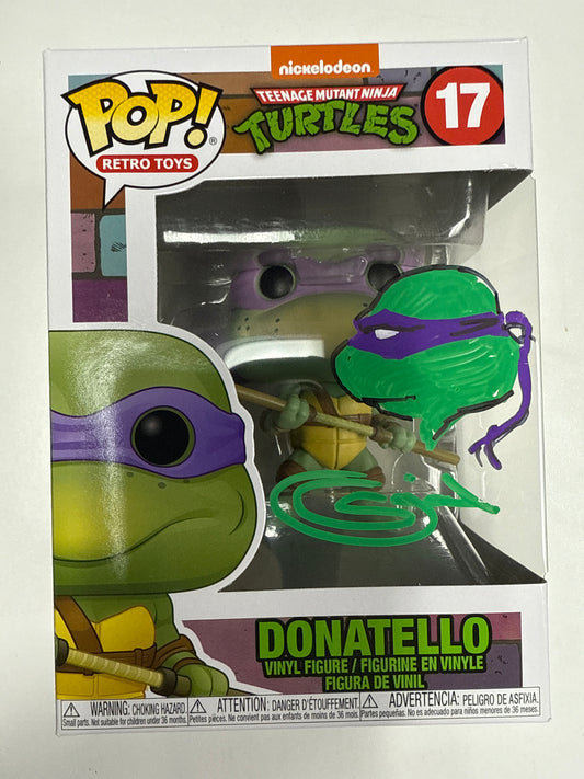 FUNKO POP DONATELLO #17 Sajad Shaw AUTOGRAPH AND REMARK