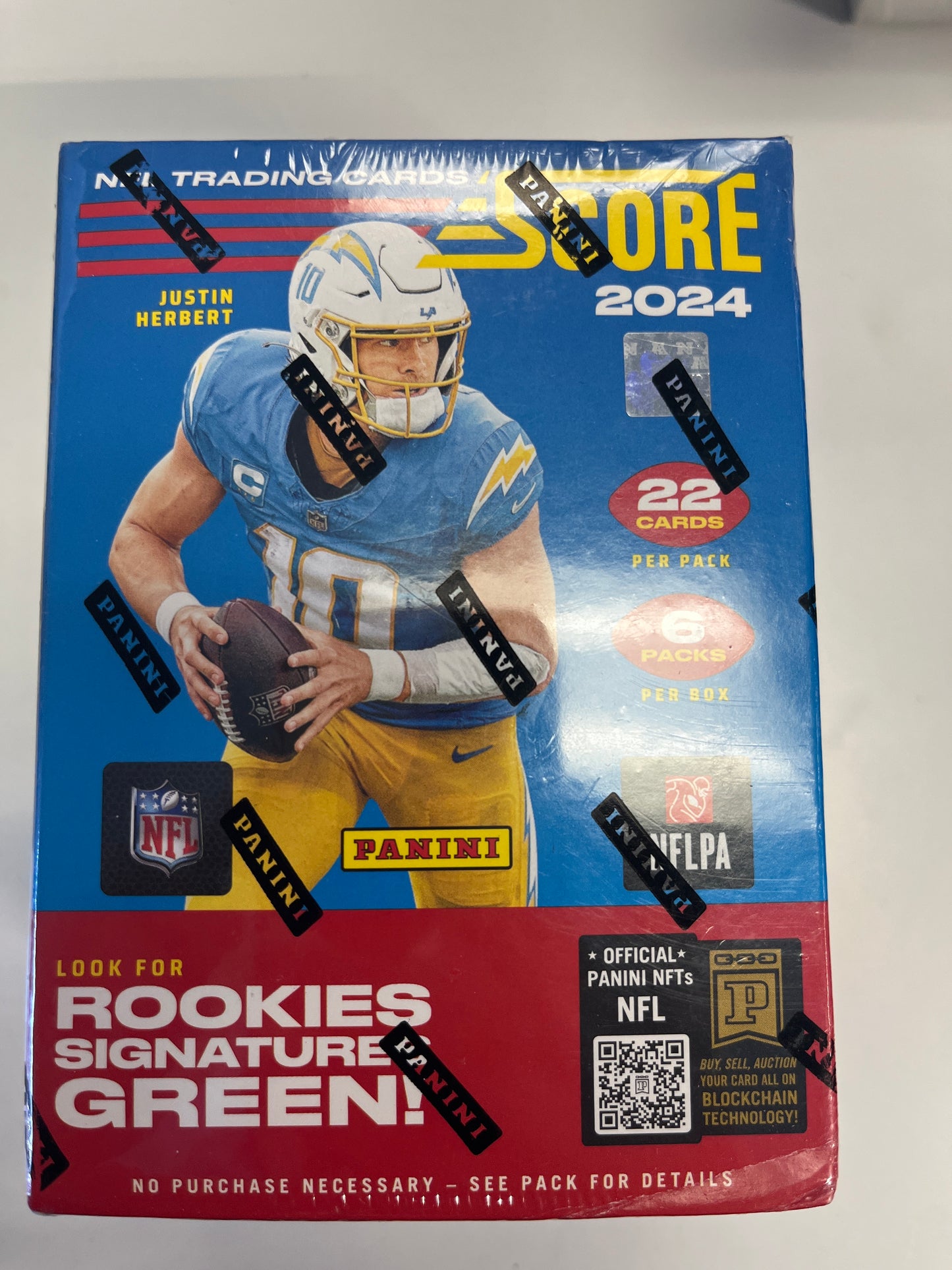 2024 SCORE NFL TRADING GAME PANINI 22 CARDS 6 PACKS JUSTIN HERBERT