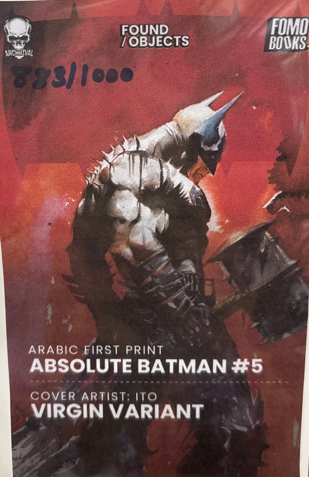 DC COMICS ABSOLUTE BATMAN #5 ITO VIRGIN EXCLUSIVE ARABIC EDITION LTD TO 1000 W COA