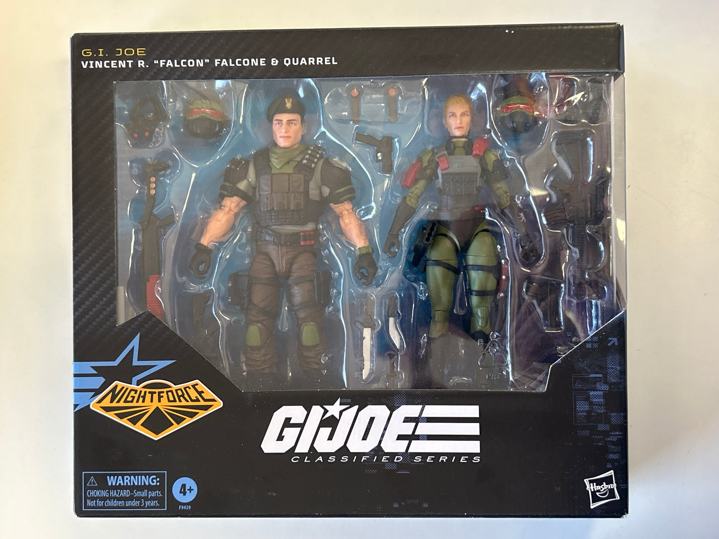 HASBRO NIGHTFORCE VINCENT R. “FALCON” FALCONE & QUARREL GI JOE CLASSIFIED SERIES SEALED BOX