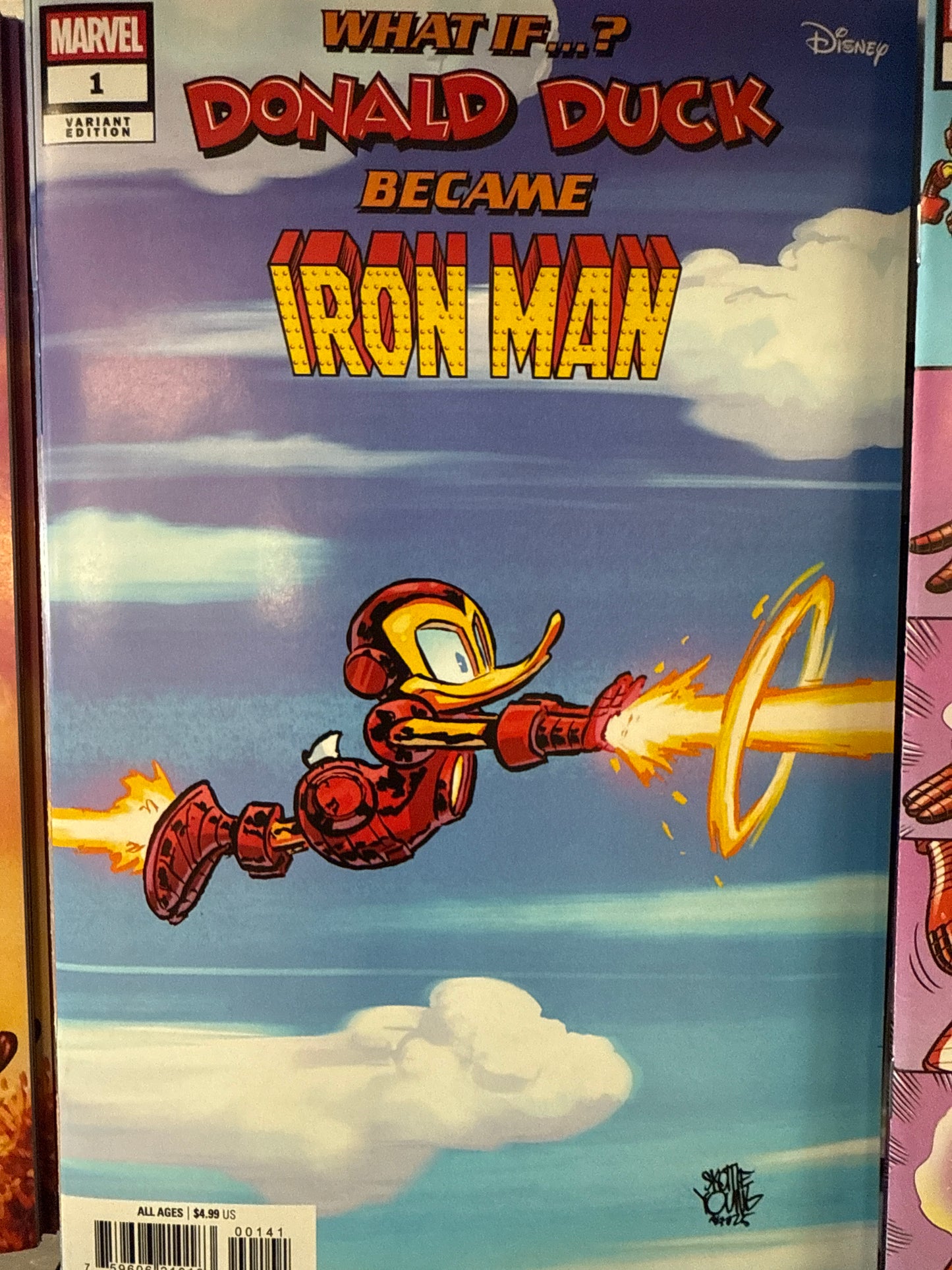 Marvel Comics What if ? Donald Duck became Iron Man VARIANT SKY SCOTTIE YOUNG