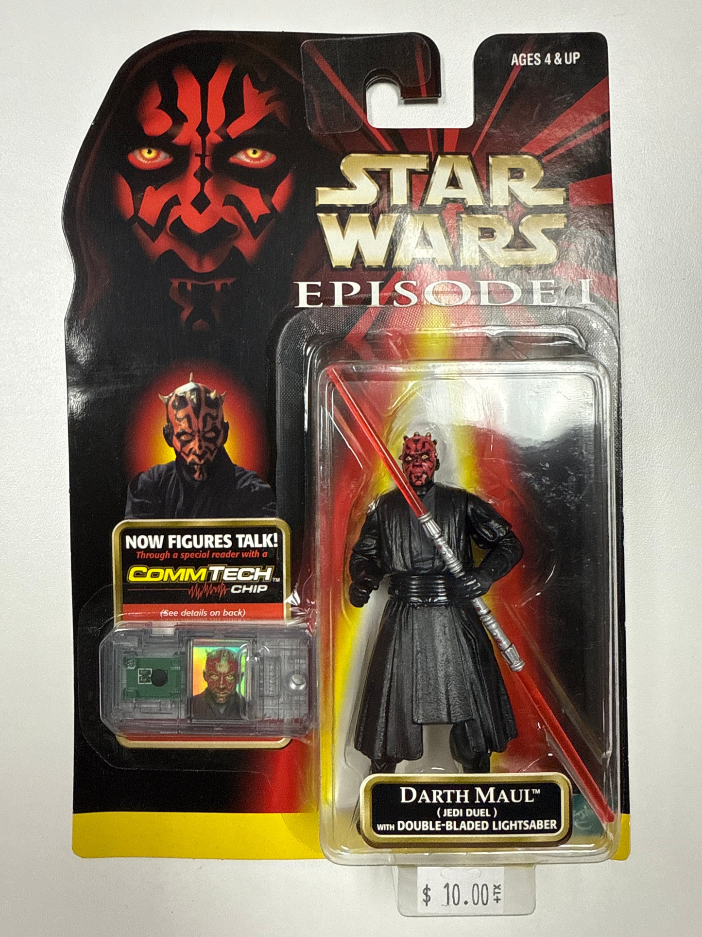 Star Wars Episode I DARTH MAUL Action Figure Talking CommTech Chip