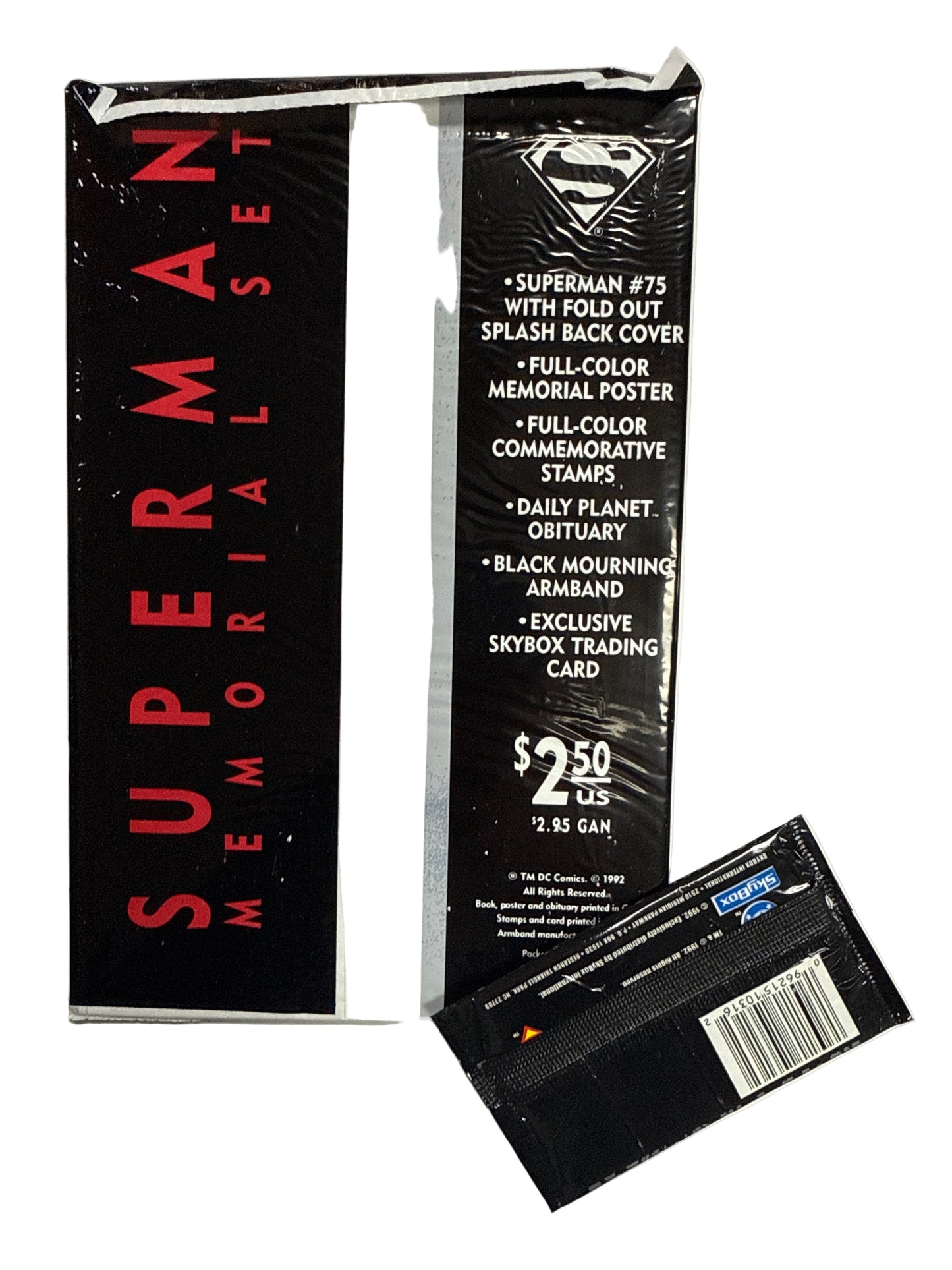 DC COMICS DEATH OF SUPERMAN SEALED WITH SEALED TRADING CARD PACK MEMORIAL SET