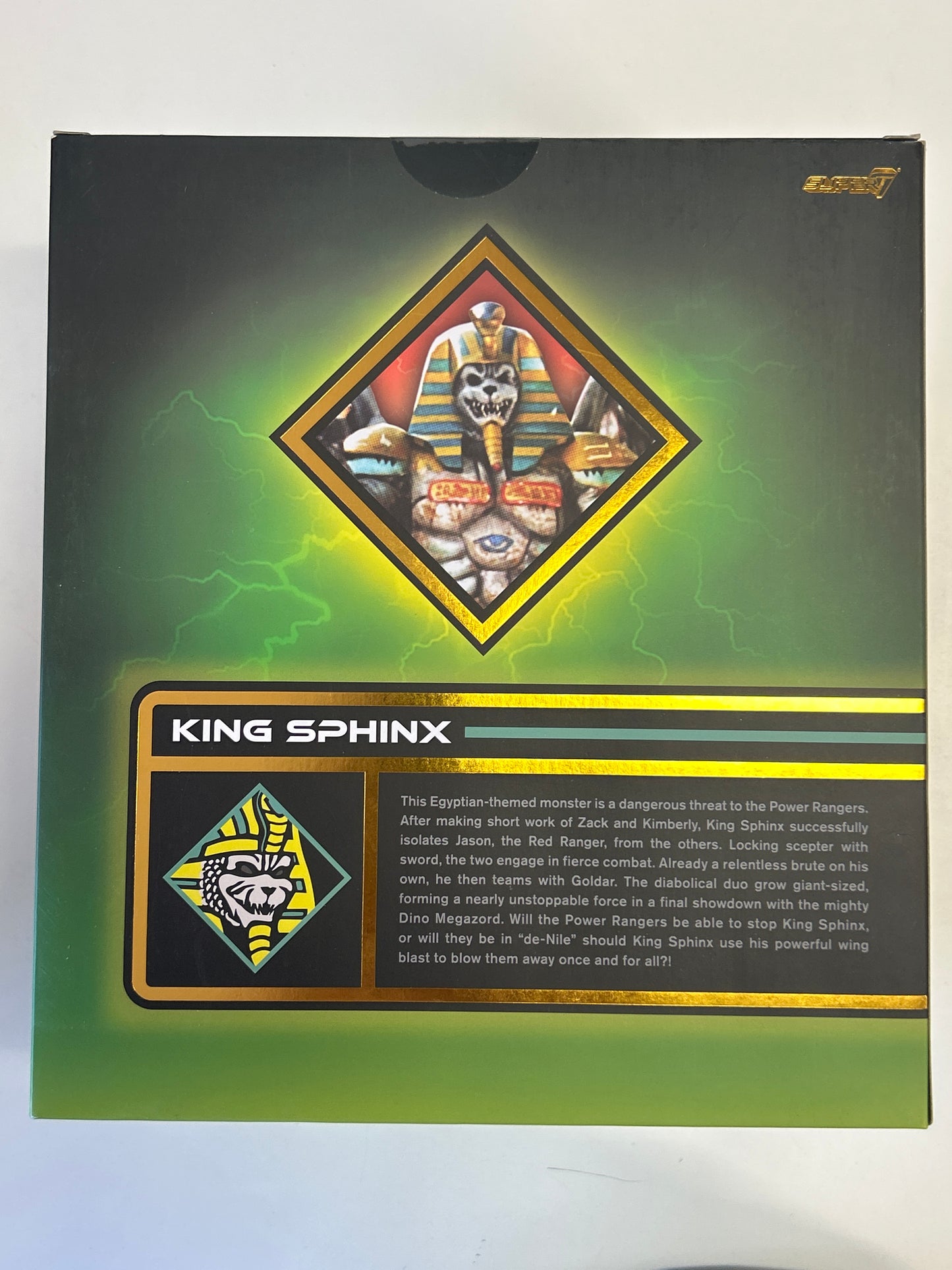 SUPER 7 ULTIMATES! MIGHTY MORPHIN POWER RANGERS KING SPHINX FIGURE SEALED IN BOX