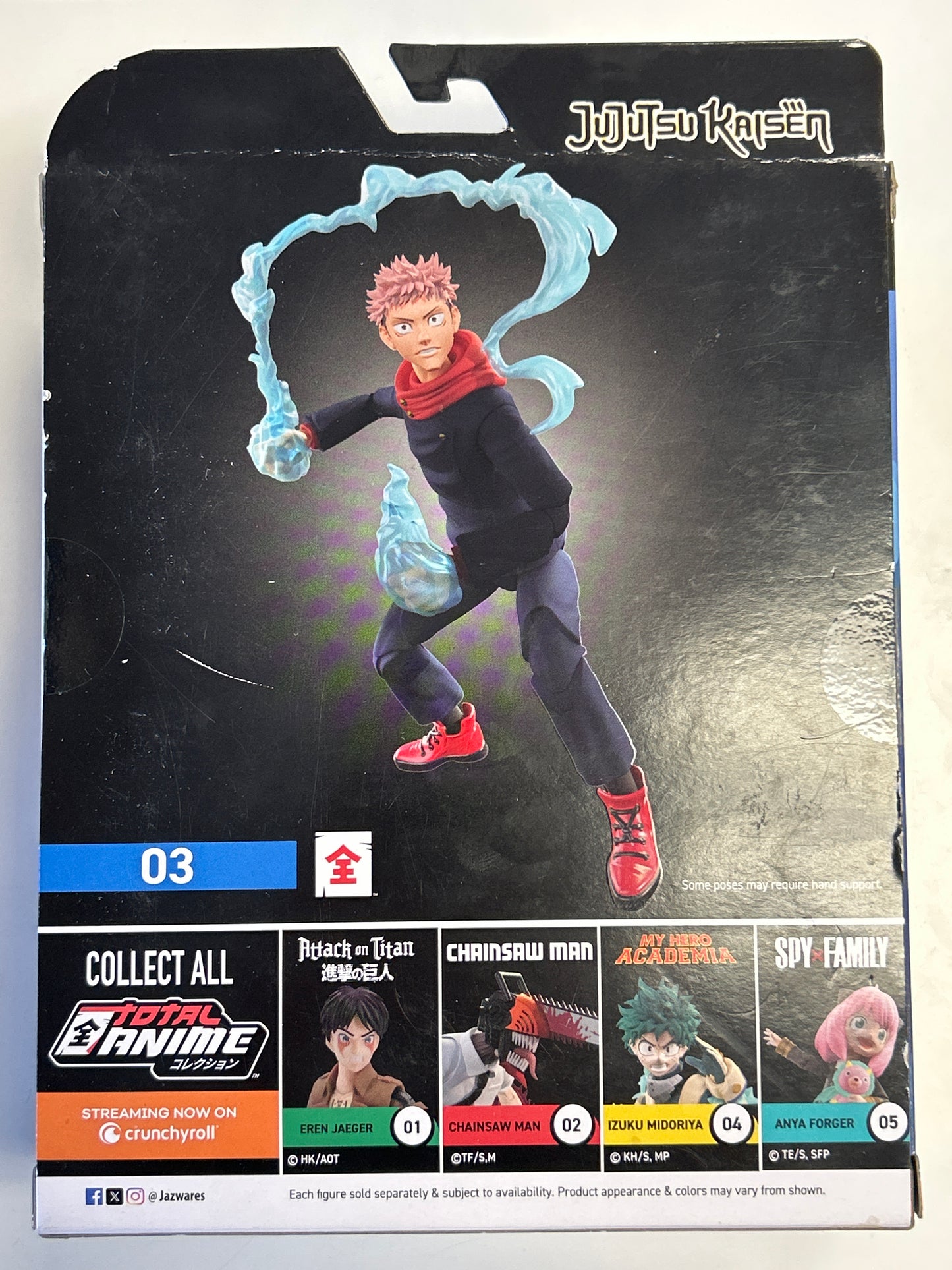 JAZWARES TOTAL ANIME YUJI ITADORI FIGURE SEALED IN GREAT CONDITION BOX
