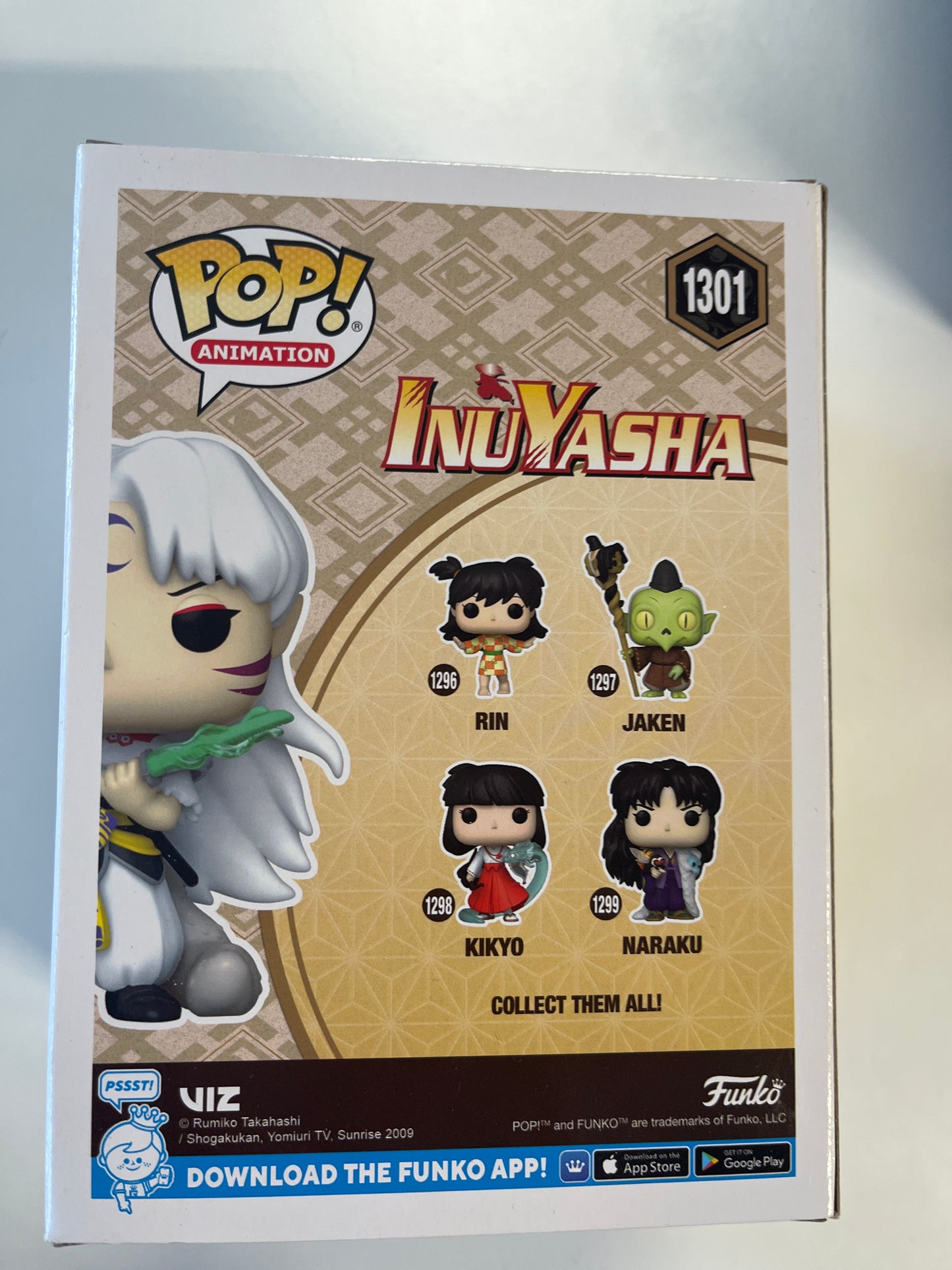 FUNKO POP ANIMATION INUYASHA #1301 SESSHOMARU VINYL FIGURE