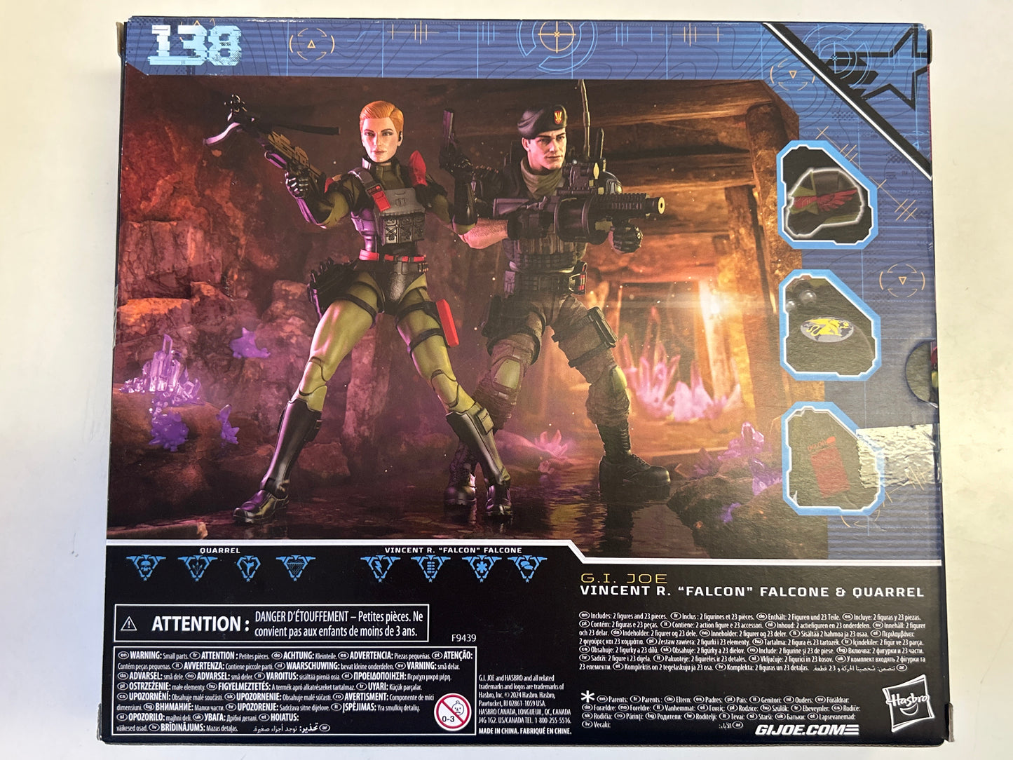 HASBRO NIGHTFORCE VINCENT R. “FALCON” FALCONE & QUARREL GI JOE CLASSIFIED SERIES SEALED BOX