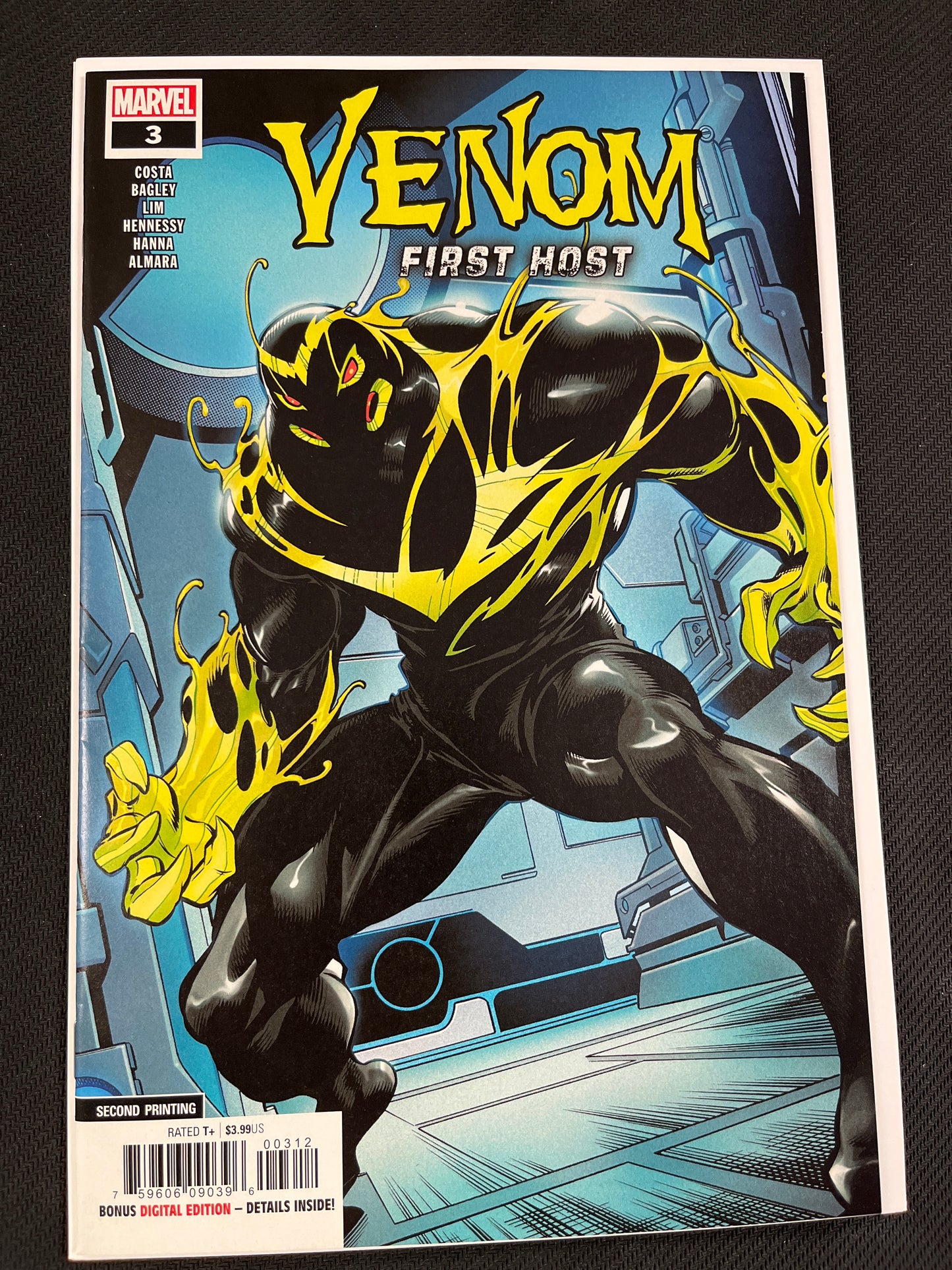 VENOM FIRST HOST #3 VF- HTF 2ND PRINT (2018, MARVEL KEY COMIC)