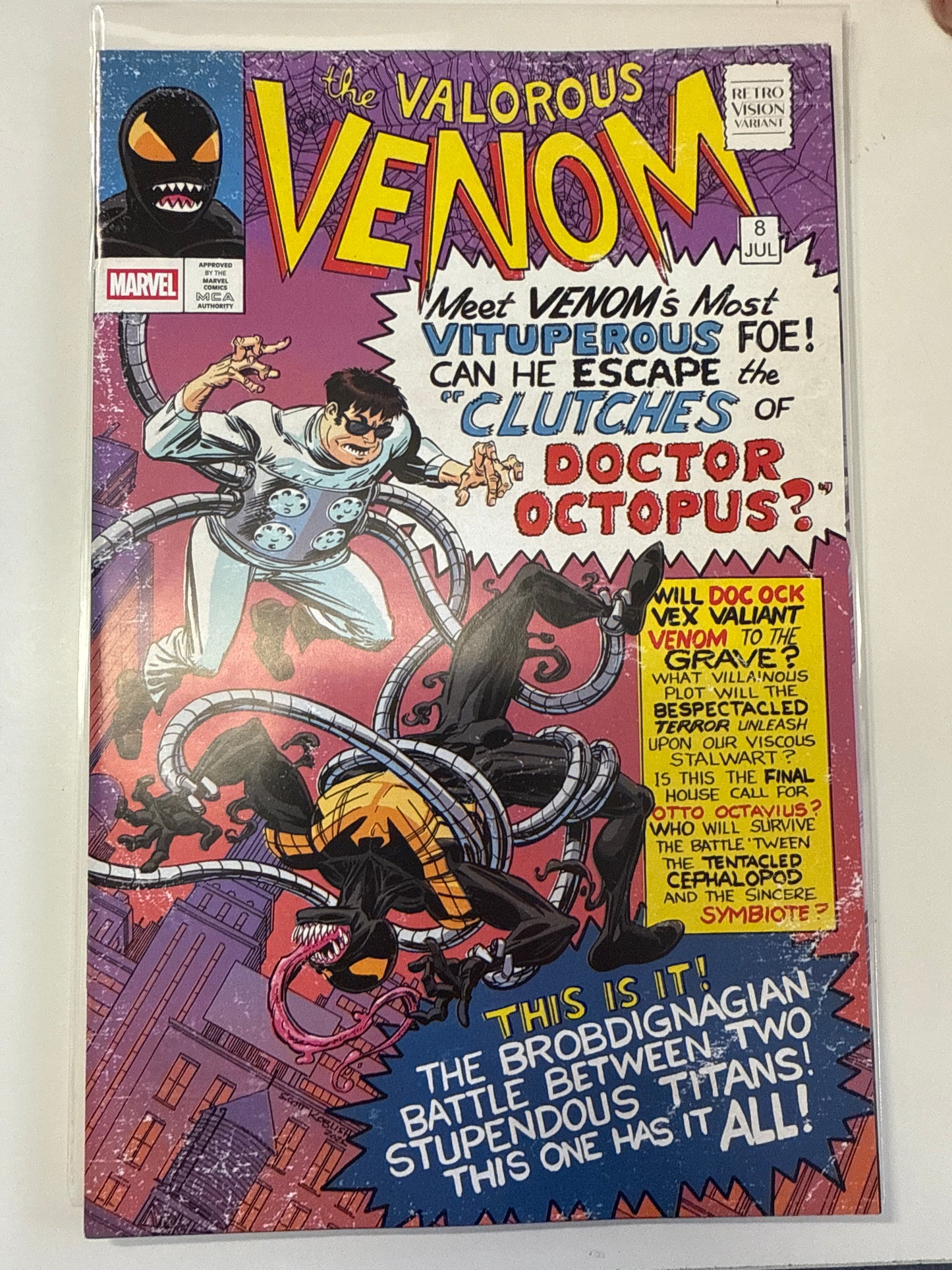 MARVEL COMICS ALL NEW VENOM #8 RETRO VISION VARIANT