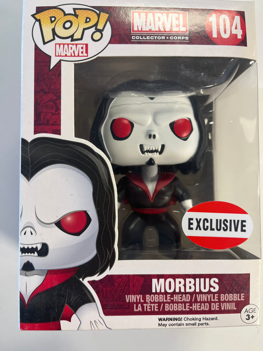 FUNKO POP MARVEL COLLECTOR CORPS #104 EXCLUSIVE MORBIUS