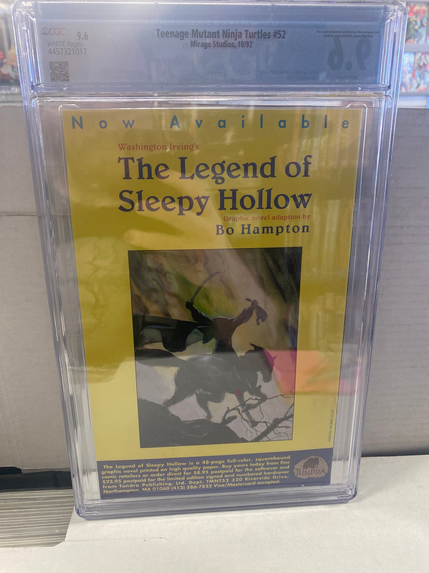 MIRAGE STUDIOS TEENAGE MUTANT NINJA TURTLES #52 (1992) 1ST APPEARANCE OF KARAI CGC 9.6 WP