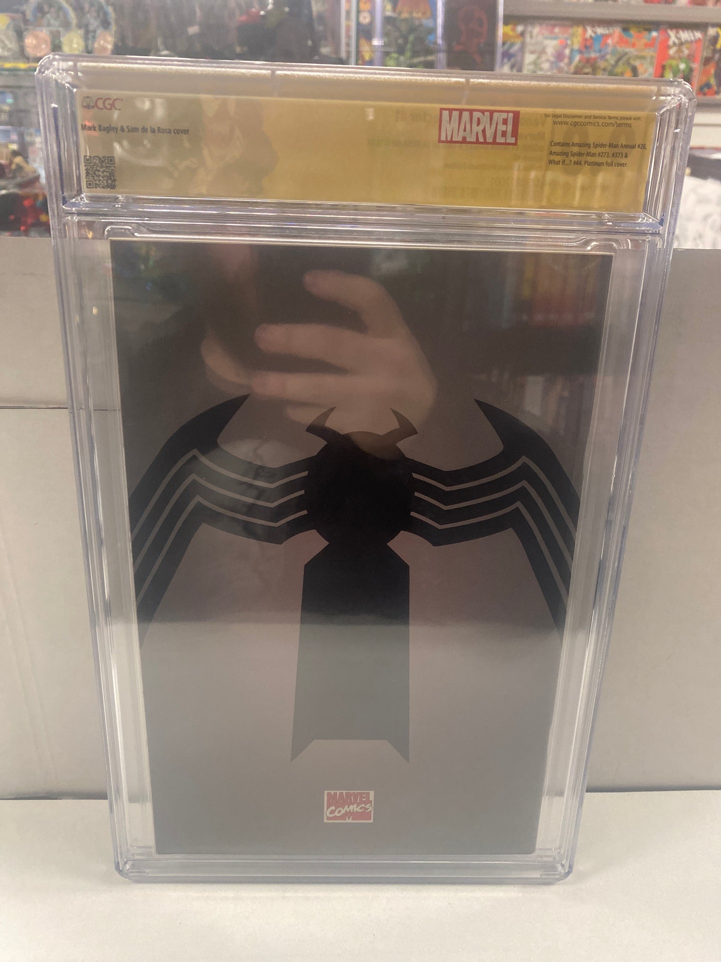 MARVEL ITALIA VENOM LETHAL PROTECTOR #1 (1994) VENOM #0 ITALIAN EDITION/PLATINUM EDITION CGC SS 9.0 WP SIGNED BY MARK BAGLEY AND SAM DE LA ROSA