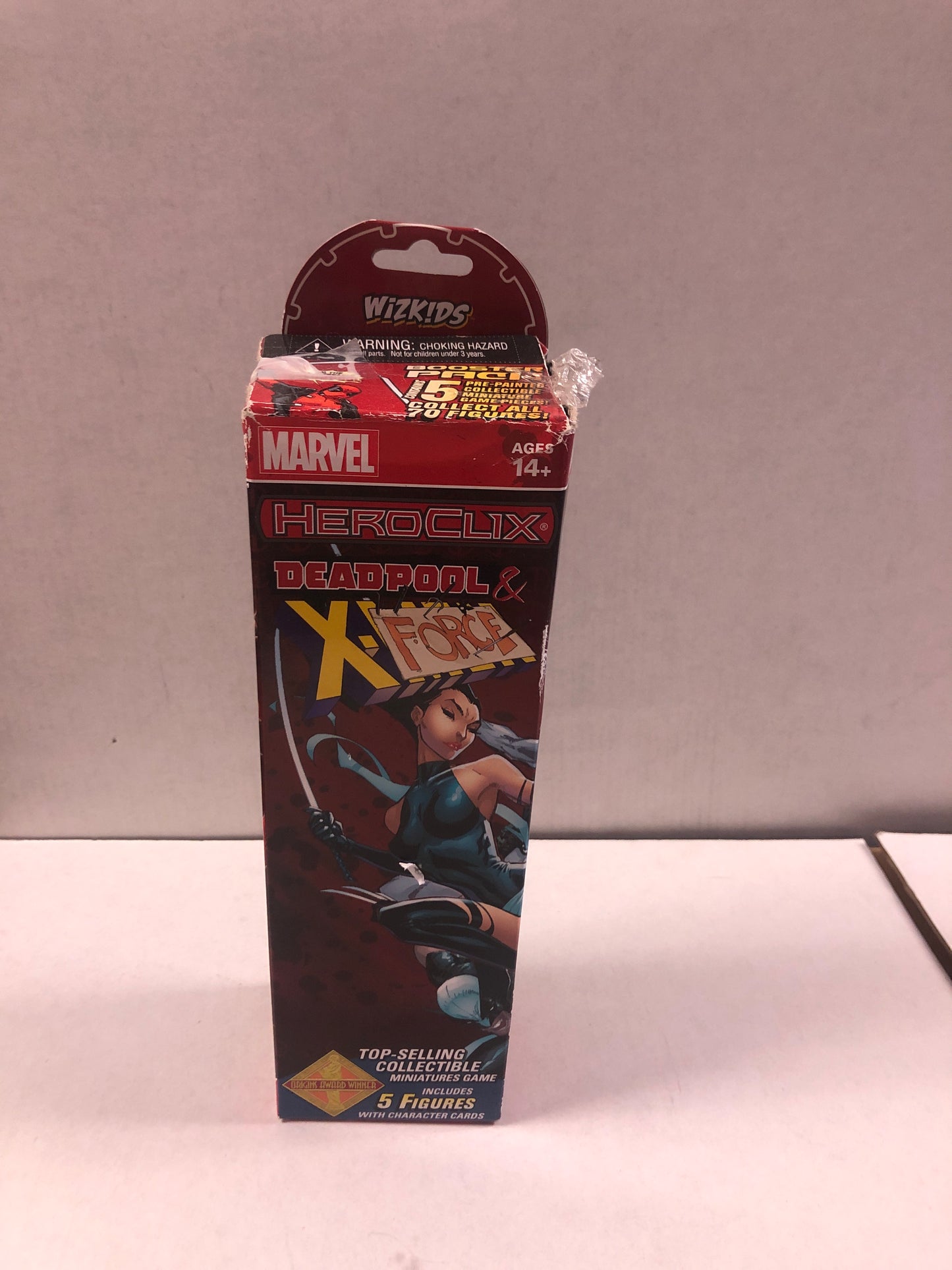 MARVEL HEROCLIX 5 PACK DEADPOOL AND X-FORCE GOOD CONDITION TORN AND TAPED BOX