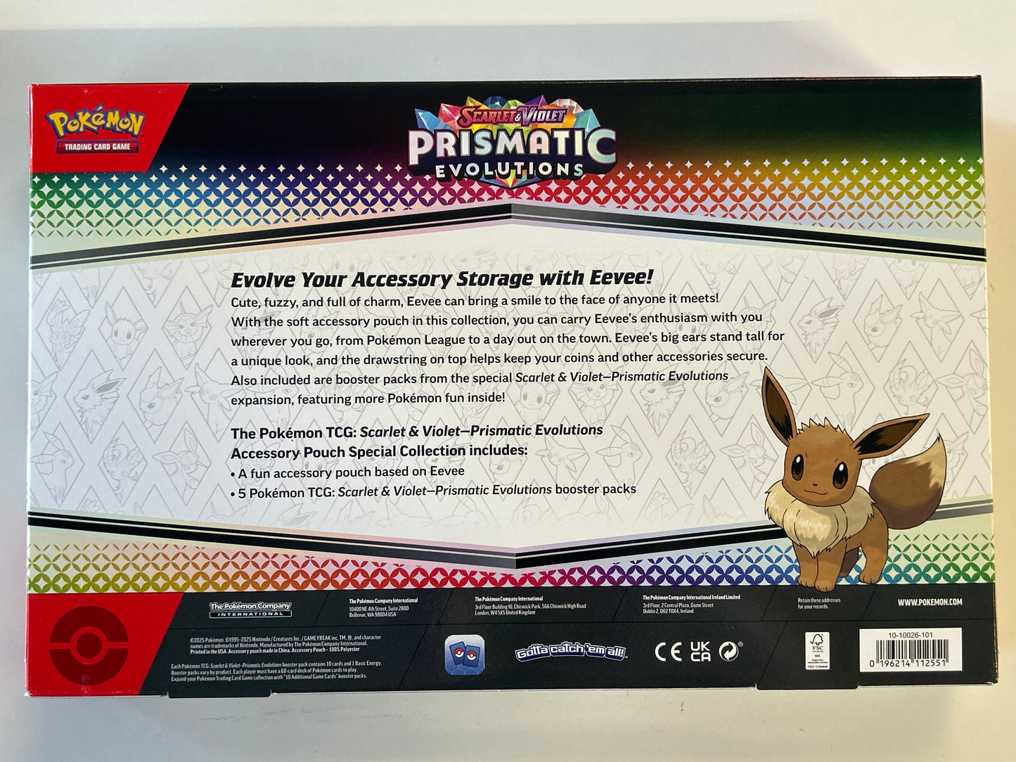 POKÉMON SCARLET & VIOLET PRISMATIC EVOLUTIONS EEVEE ACCESSORY POUCH SPECIAL COLLECTION