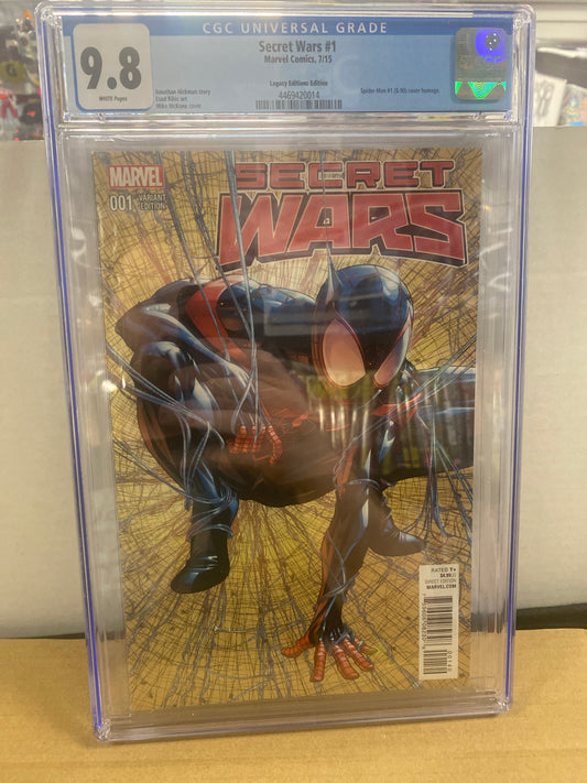 MARVEL COMICS SECRET WARS #1 (2015) LEGACY EDITIONS EDITION CGC 9.8 WP