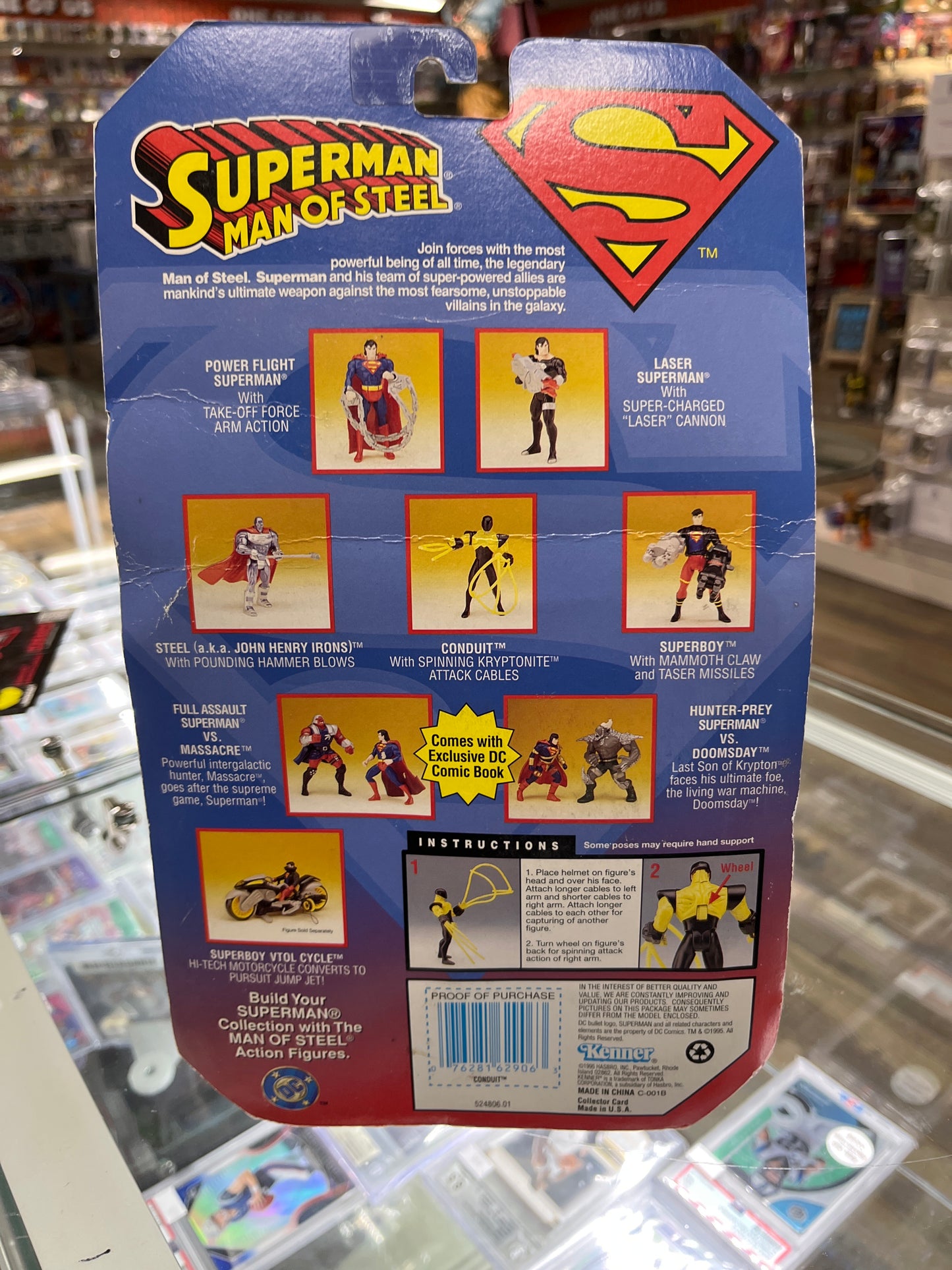 DC SUPERMAN OF STEEL CONDUIT ACTION FIGURE