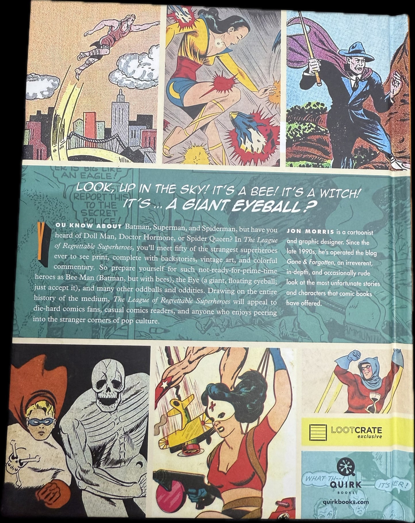 THE LEAGUE OF REGRETTABLE SUPERHEROES LOOT CRATE EDITION BY JON MORRIS HARDCOVER