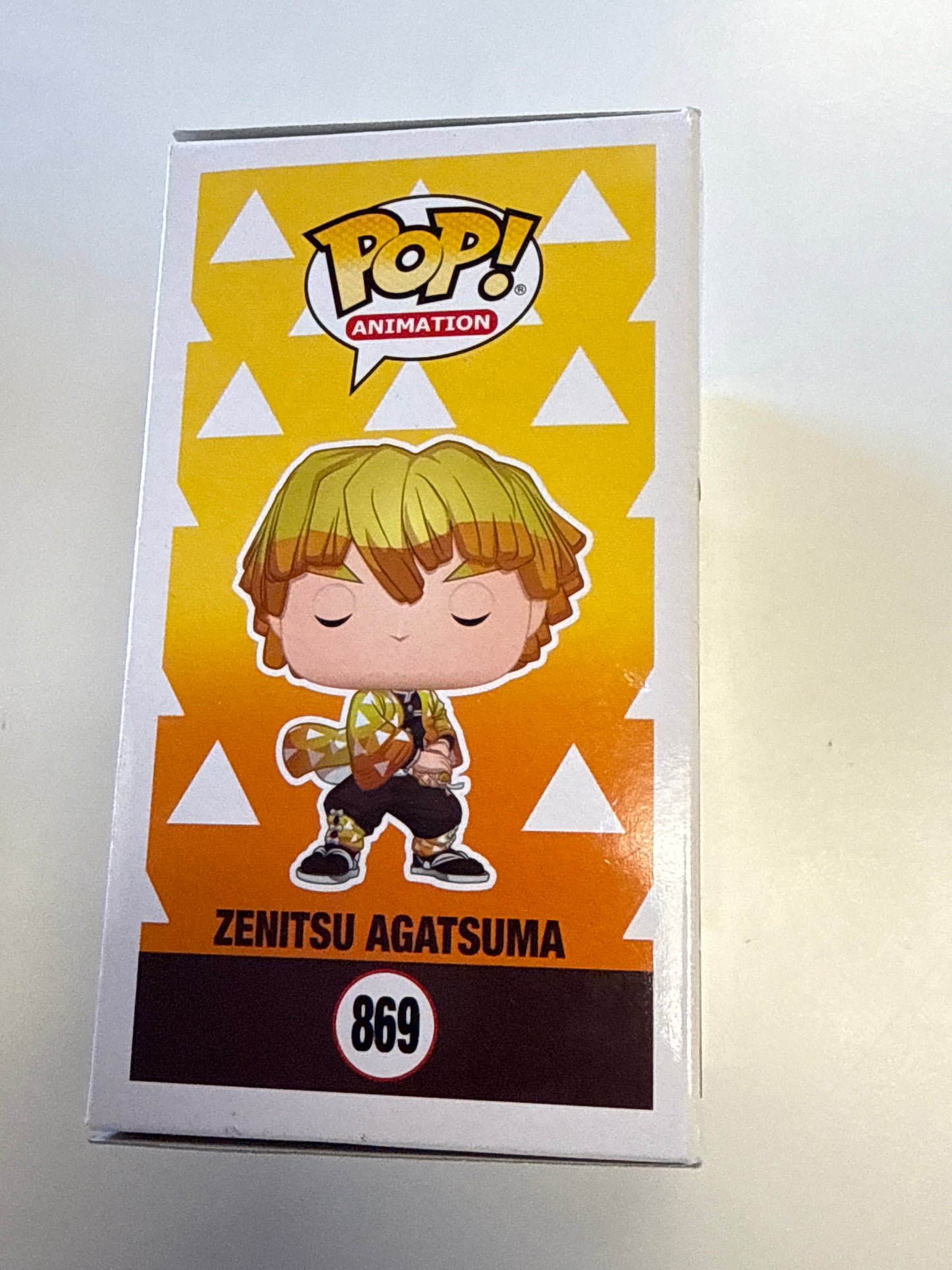 FUNKO POP ANIMATION DEMON SLAYER ZENITSU AGATSUMA 869 GOOD CONDITION IN BOX