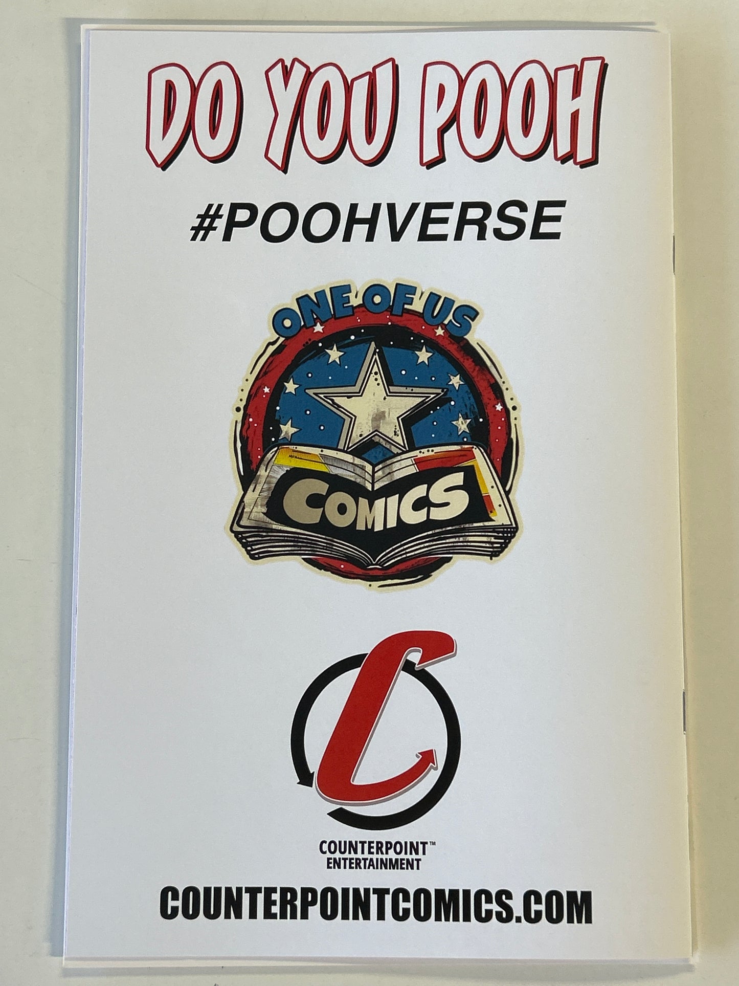 COUNTERPOINT COMICS DO YOU POOH ?#1 (2025) ONE OF US COMICS EXCLUSIVE VIRGIN COVER 1/10 SIGNED MARAT MYCHAELS